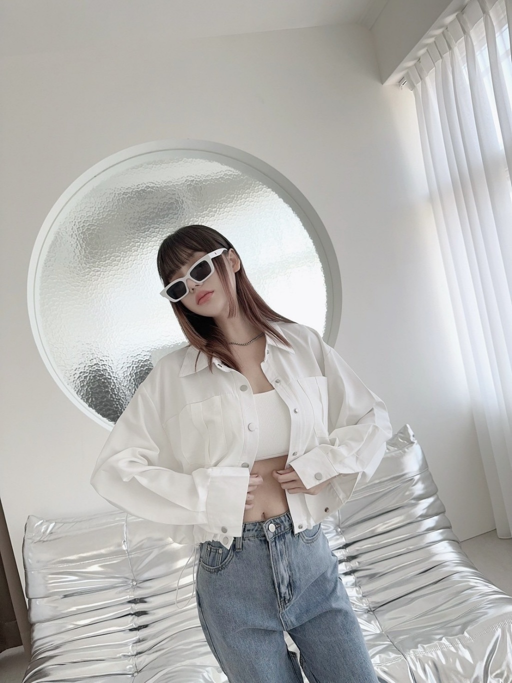 9546排釦下抽繩縮口外套 (4)