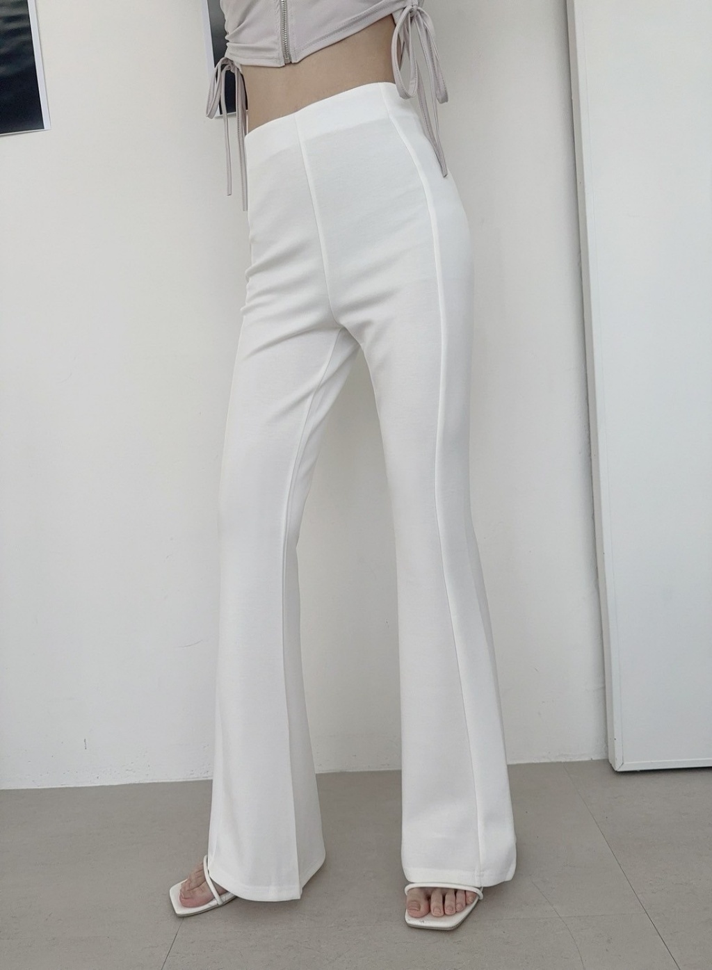 5500休閒太空棉質感喇叭褲 (5)