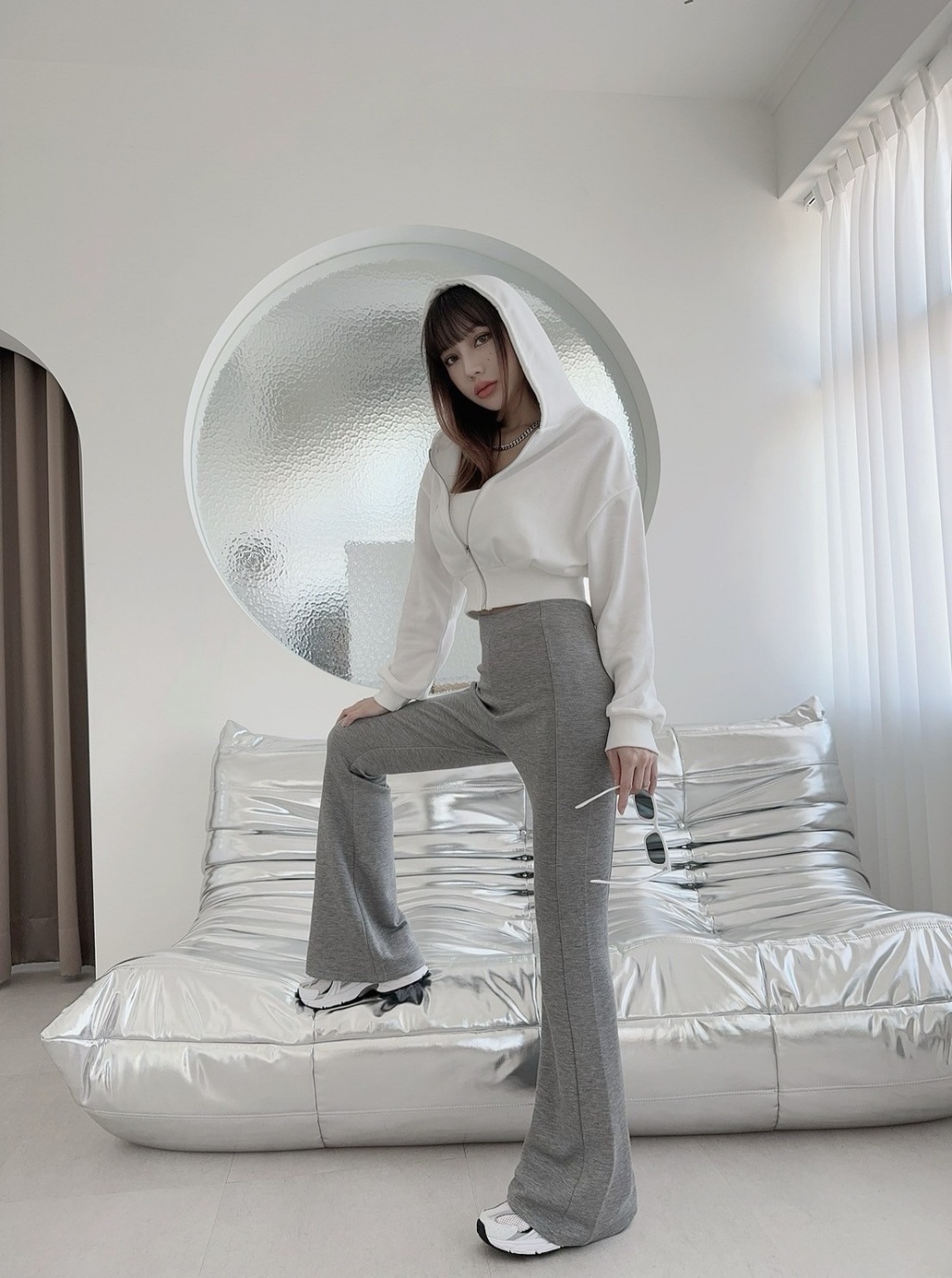 5500休閒太空棉質感喇叭褲 (2)