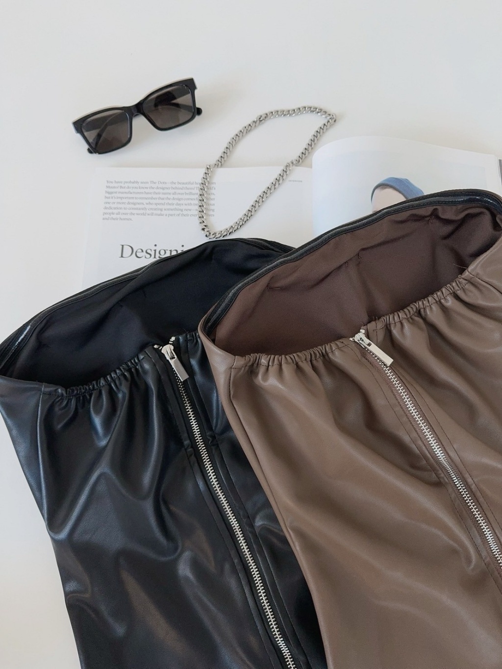 691性感側抓皺平口胸墊皮短洋 (6)