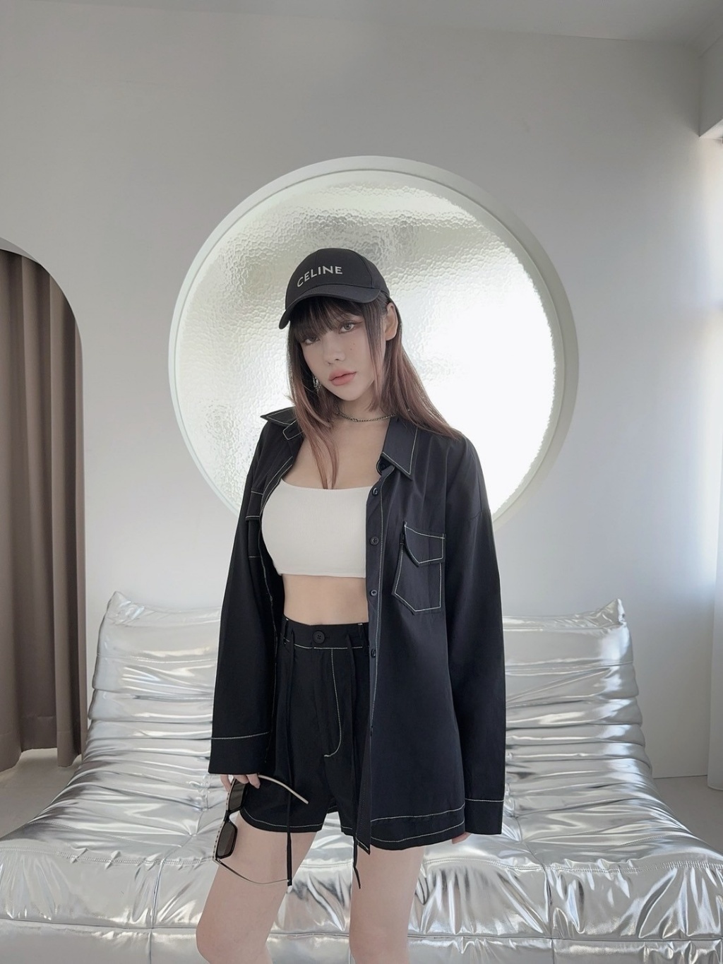 7236獨家反車線襯衫休閒套裝 (4)