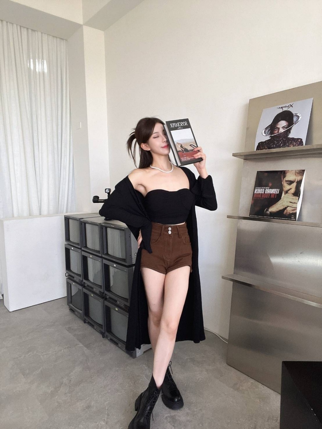 5532馬甲設計背心+同色長罩衫Set (3)