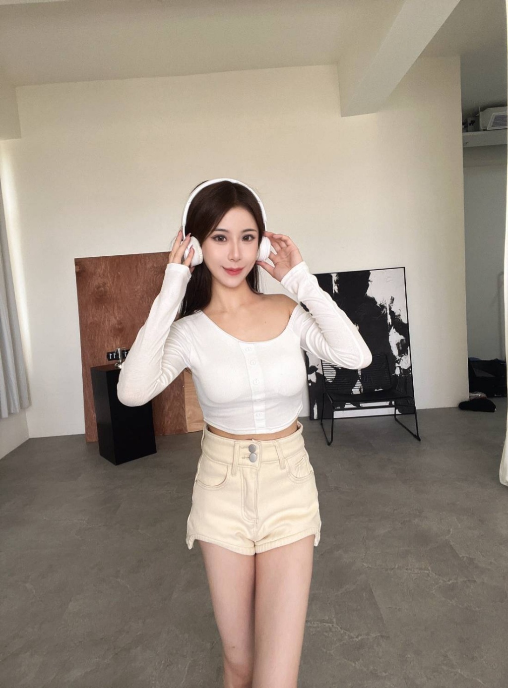 3839超百搭高腰圓弧短褲（內刷絨） (3)