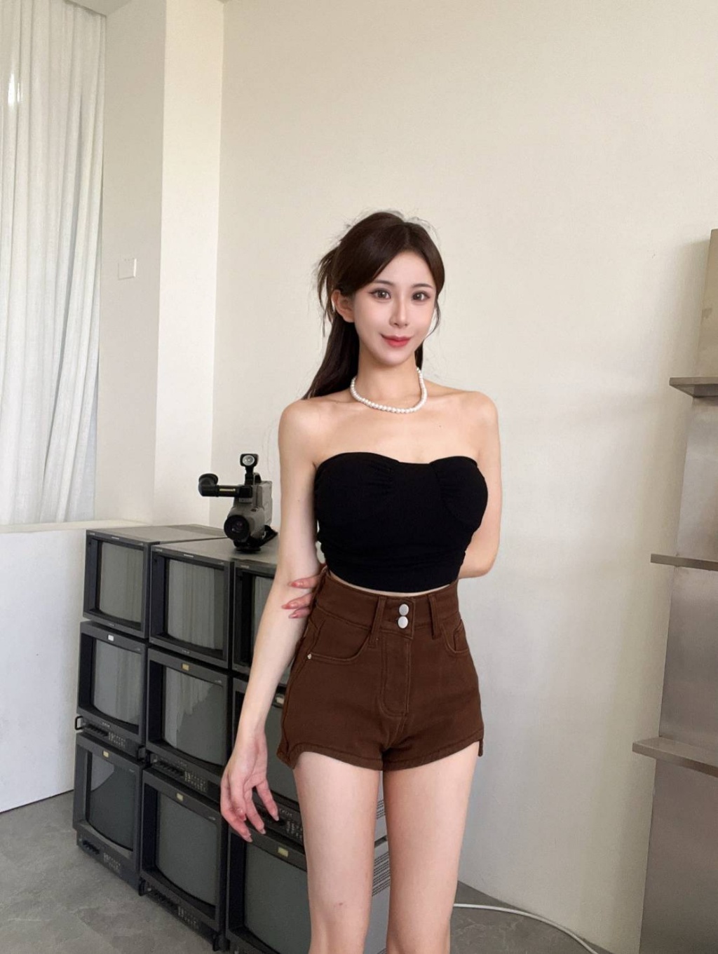 3839超百搭高腰圓弧短褲（內刷絨） (2)