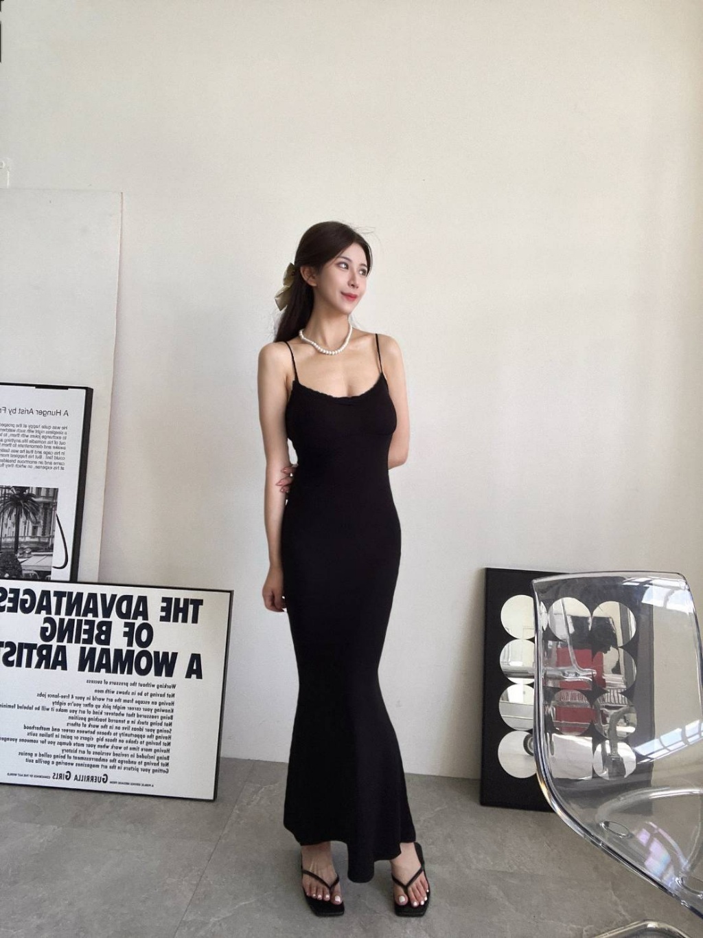 2735超美細肩蕾絲魚尾長洋裝 (5)