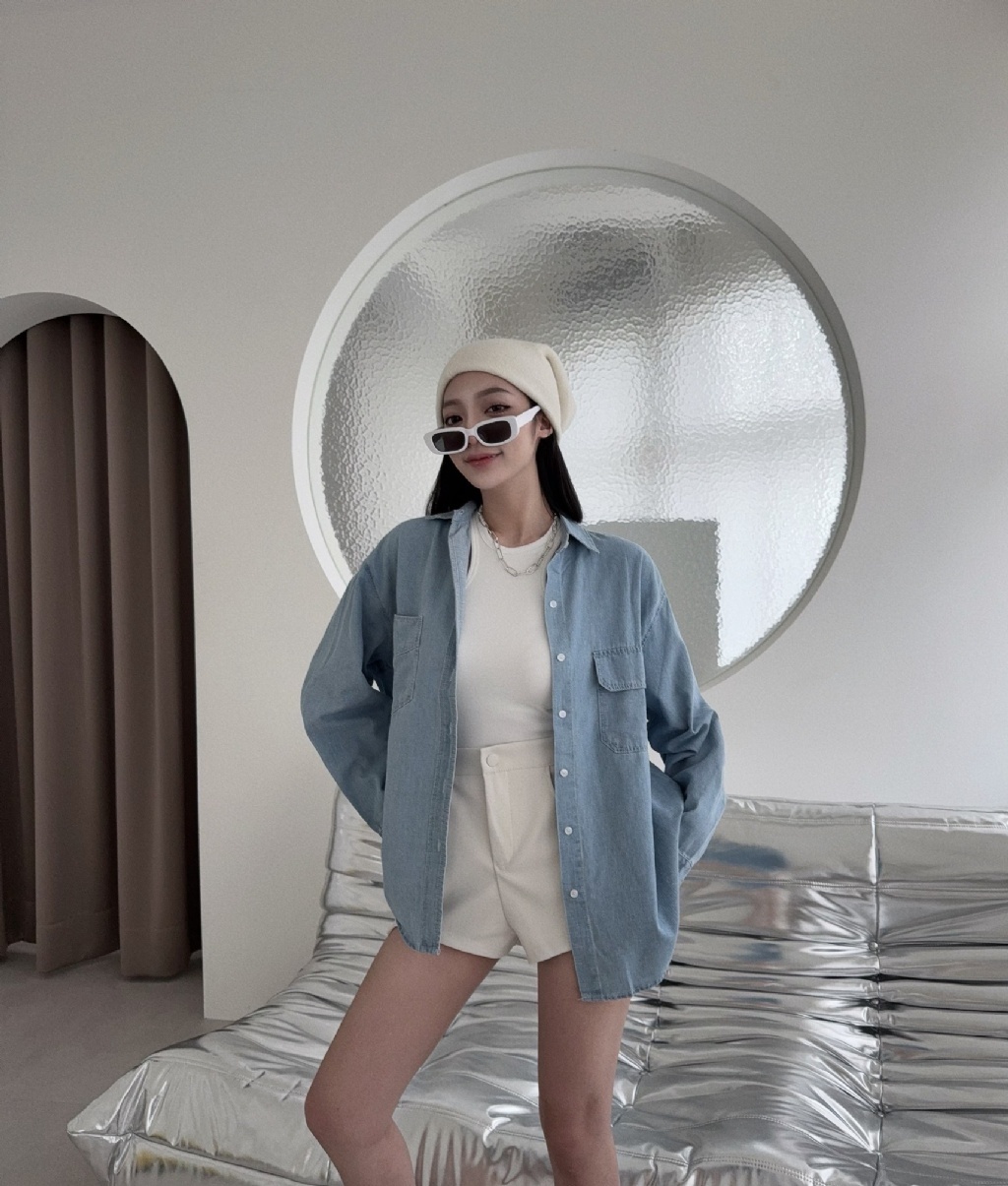 1002609『選品』水洗慵懶牛仔外套 (3)