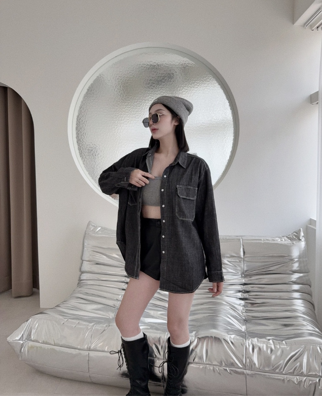 1002609『選品』水洗慵懶牛仔外套 (2)