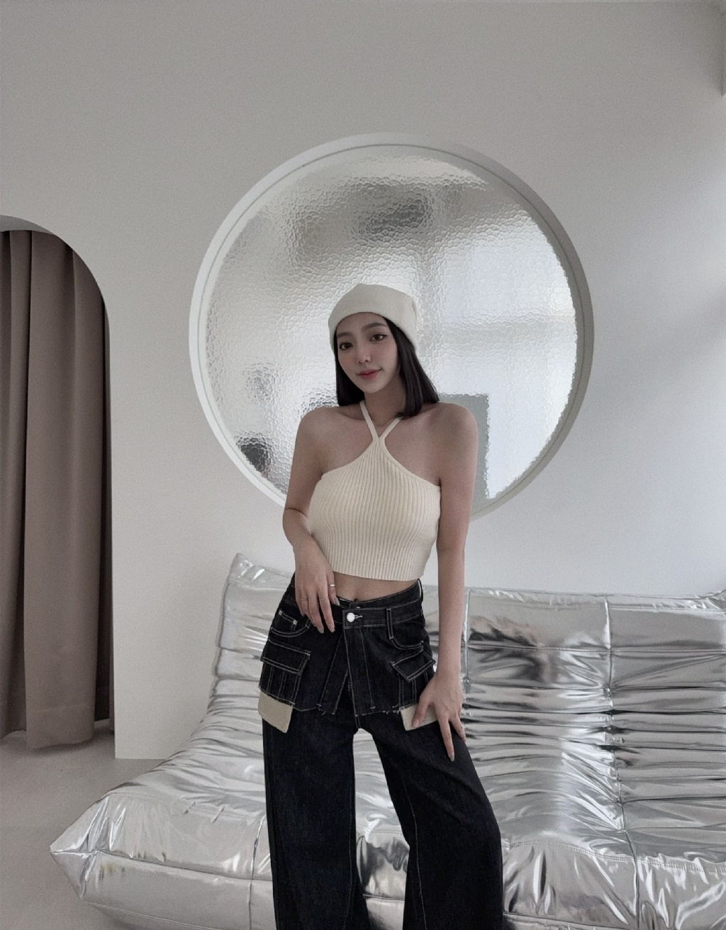 10029159『選品』設計感針織繞脖Bratop (5)