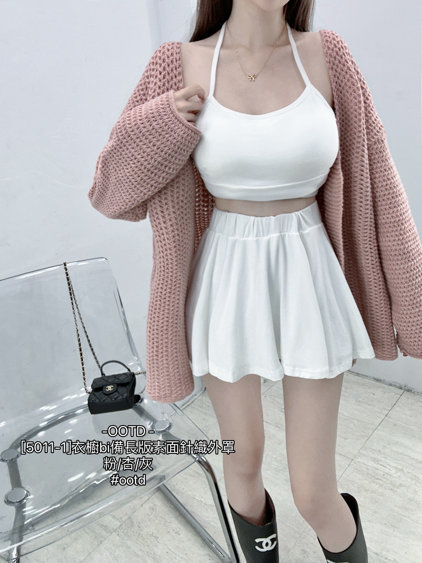 [5011-1]衣櫥bi備長版素面針織外罩 (5)