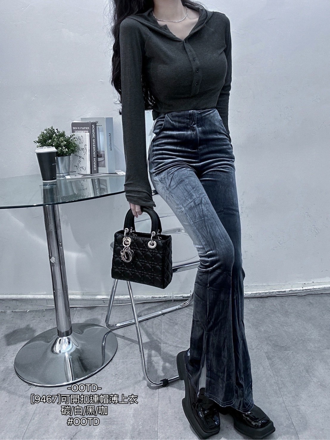 [9467]可開扣連帽薄上衣OOTD (6)