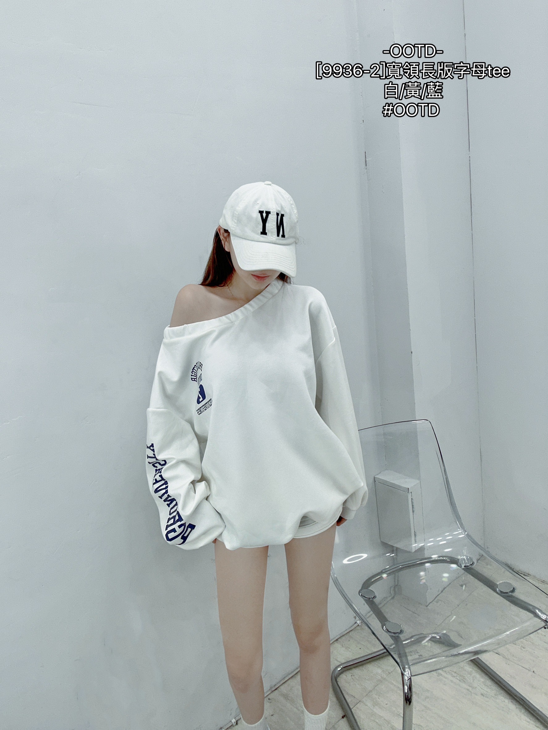 [9936-2]寬領長版字母tee (2)