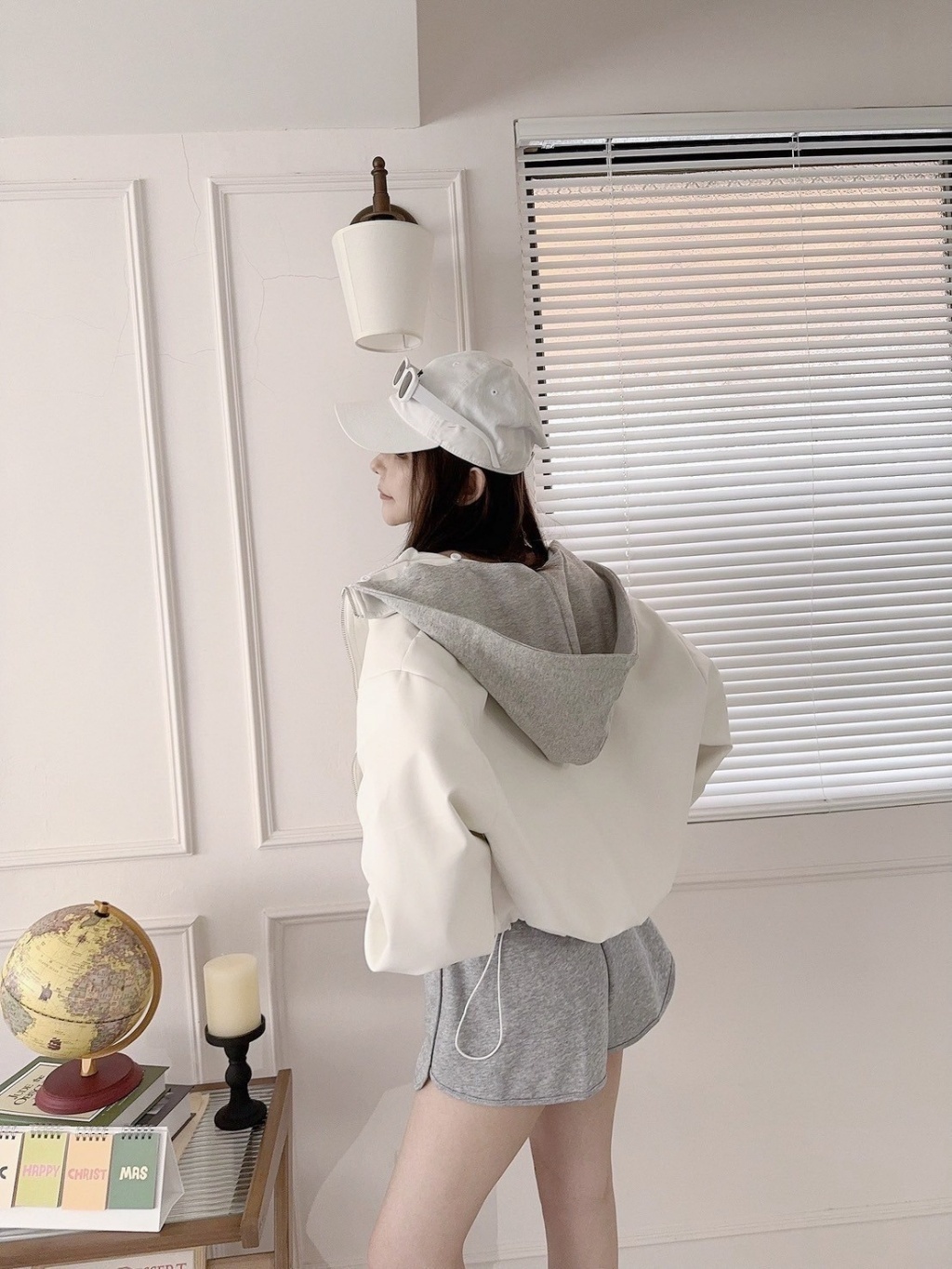 7237訂製款-棉質拼接帽子縮腰皮革外 (2)