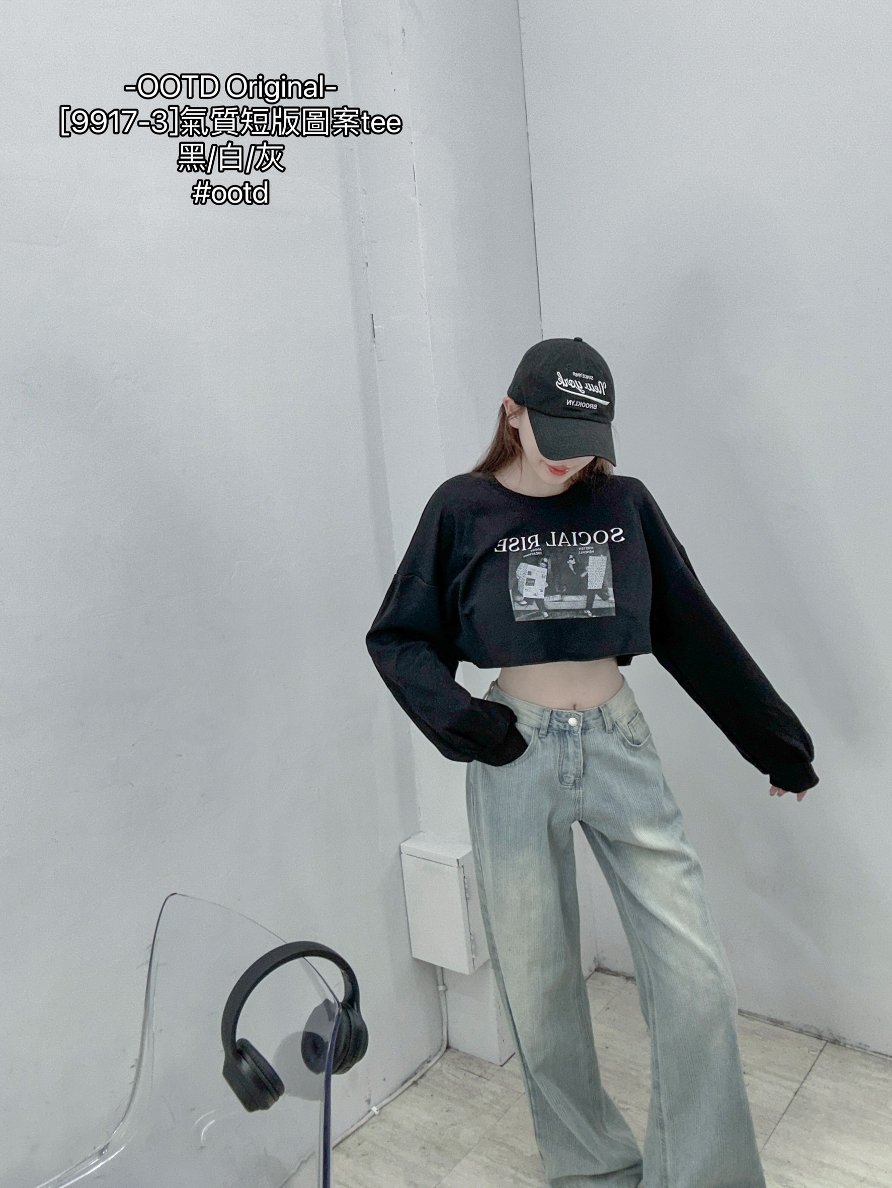 [9917-3]氣質短版圖案tee (6)