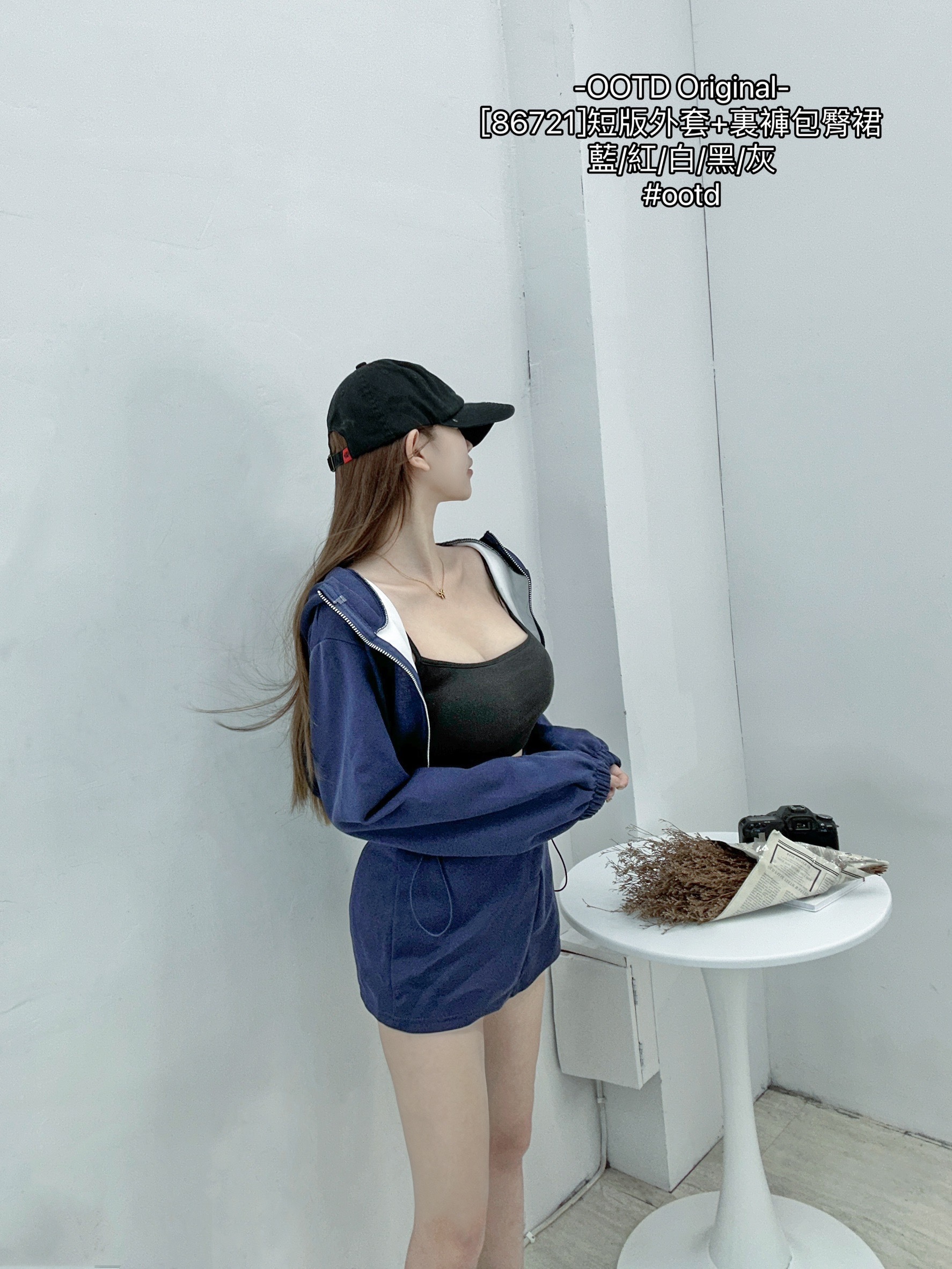 [86721]短版外套+裏褲包臀裙 (11)