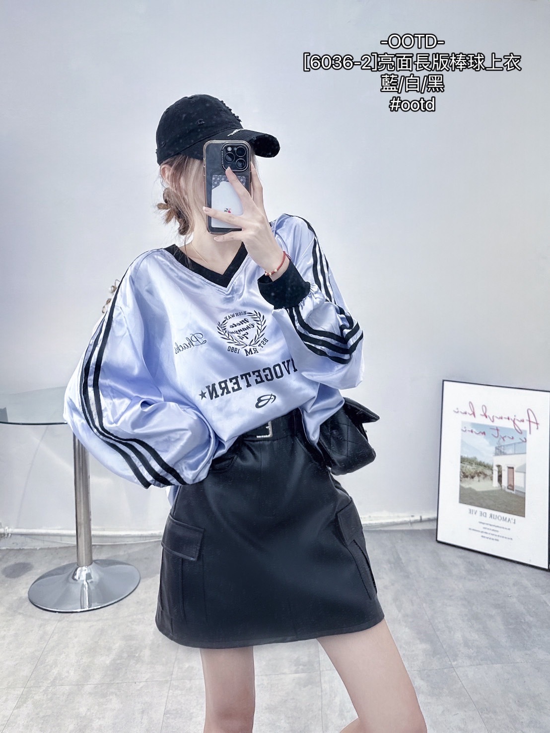 [6036-2]亮面長版棒球上衣 (5)