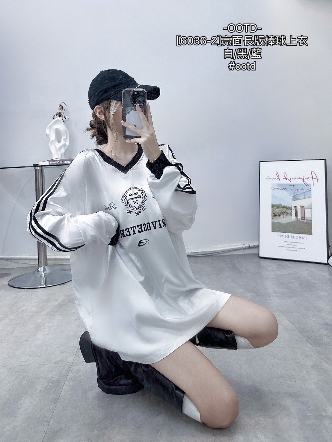 [6036-2]亮面長版棒球上衣 (3)