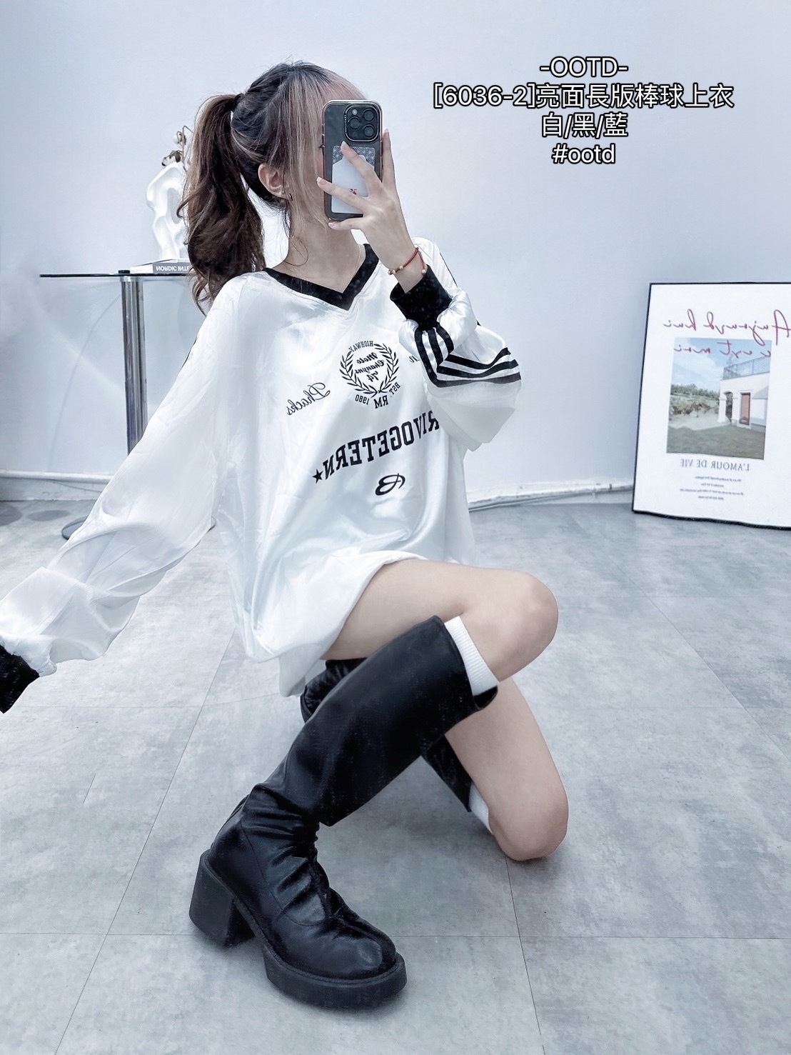 [6036-2]亮面長版棒球上衣 (4)