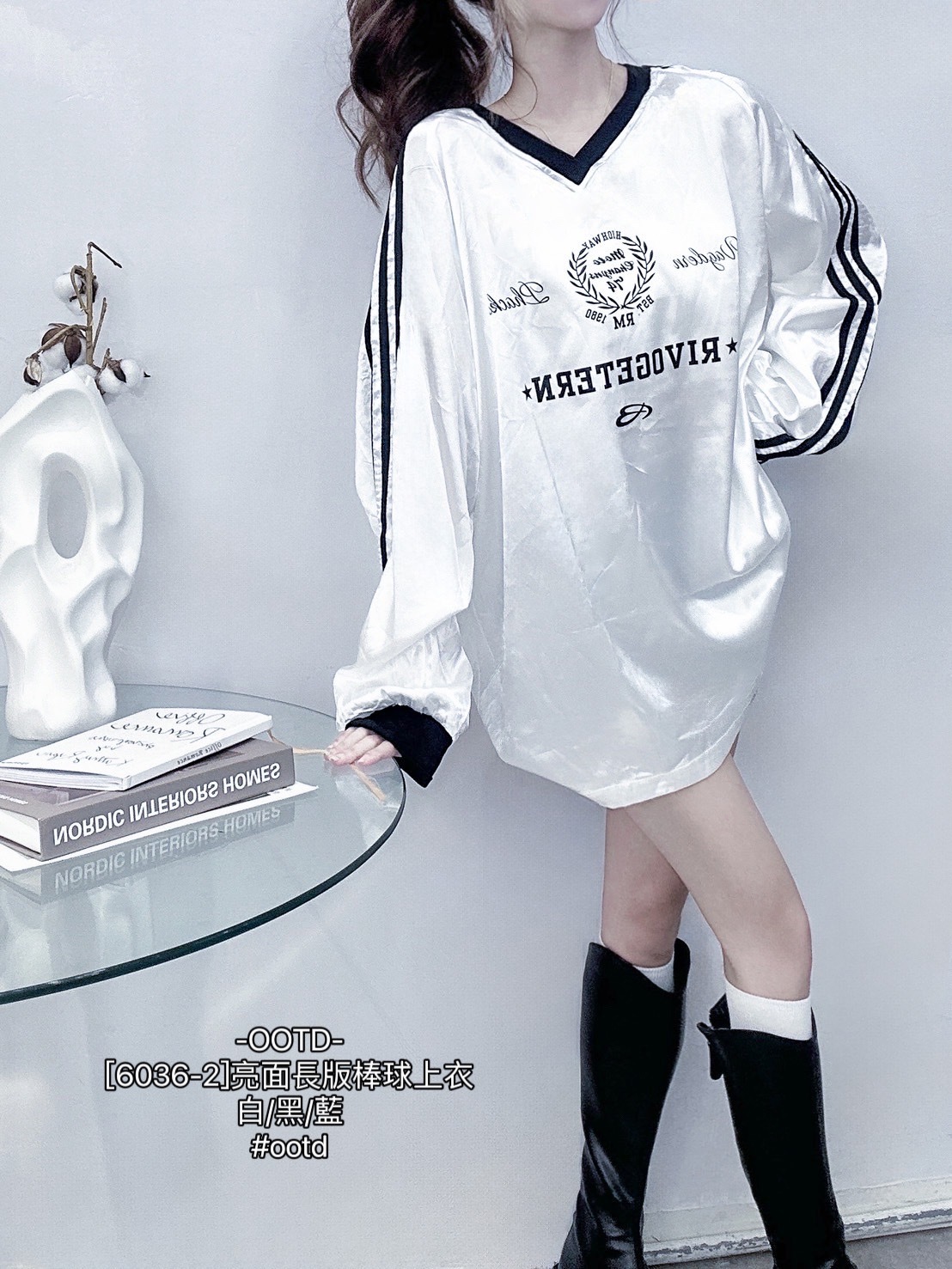 [6036-2]亮面長版棒球上衣 (2)