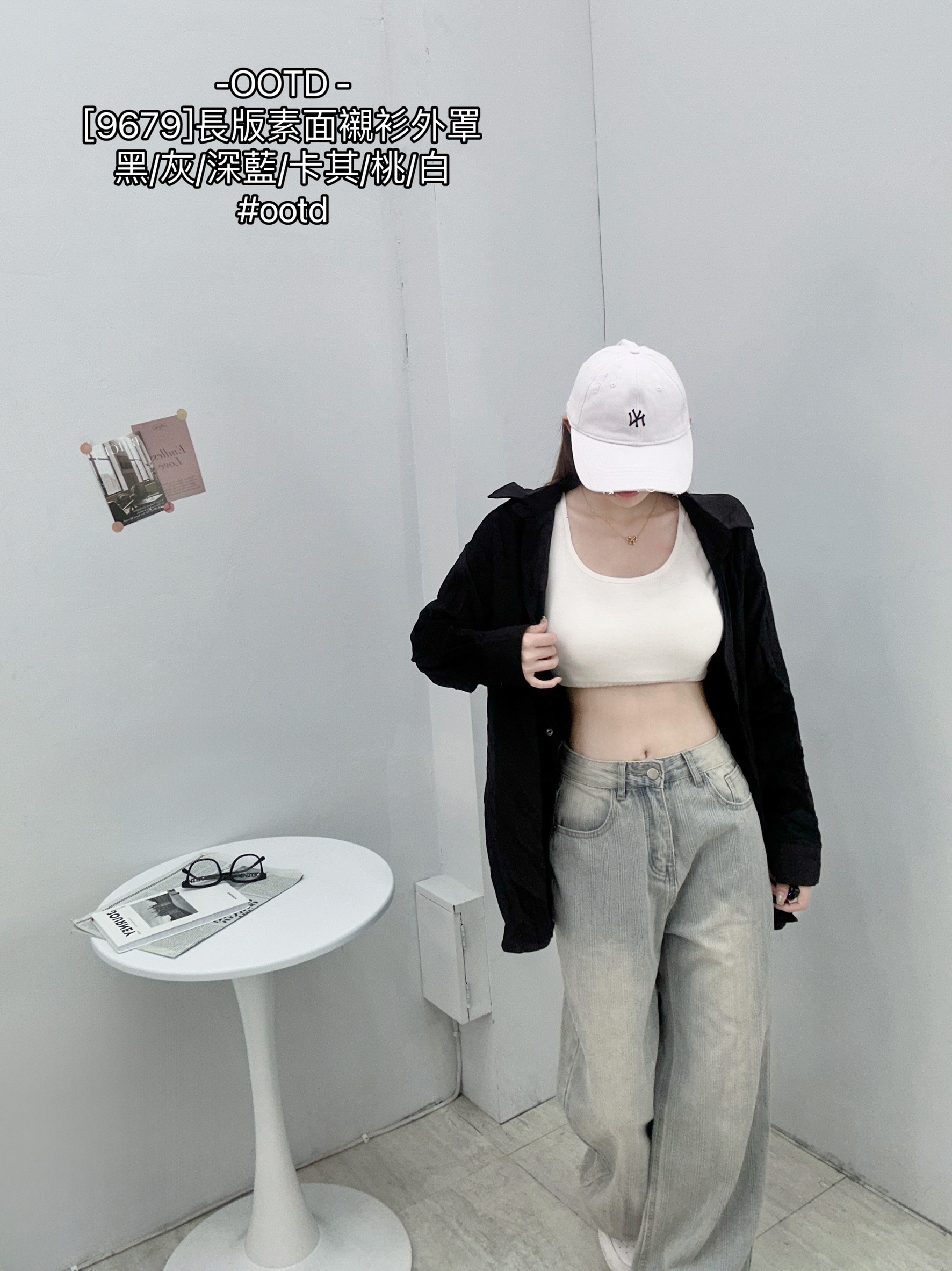 [9679]長版素面襯衫外罩 (12)