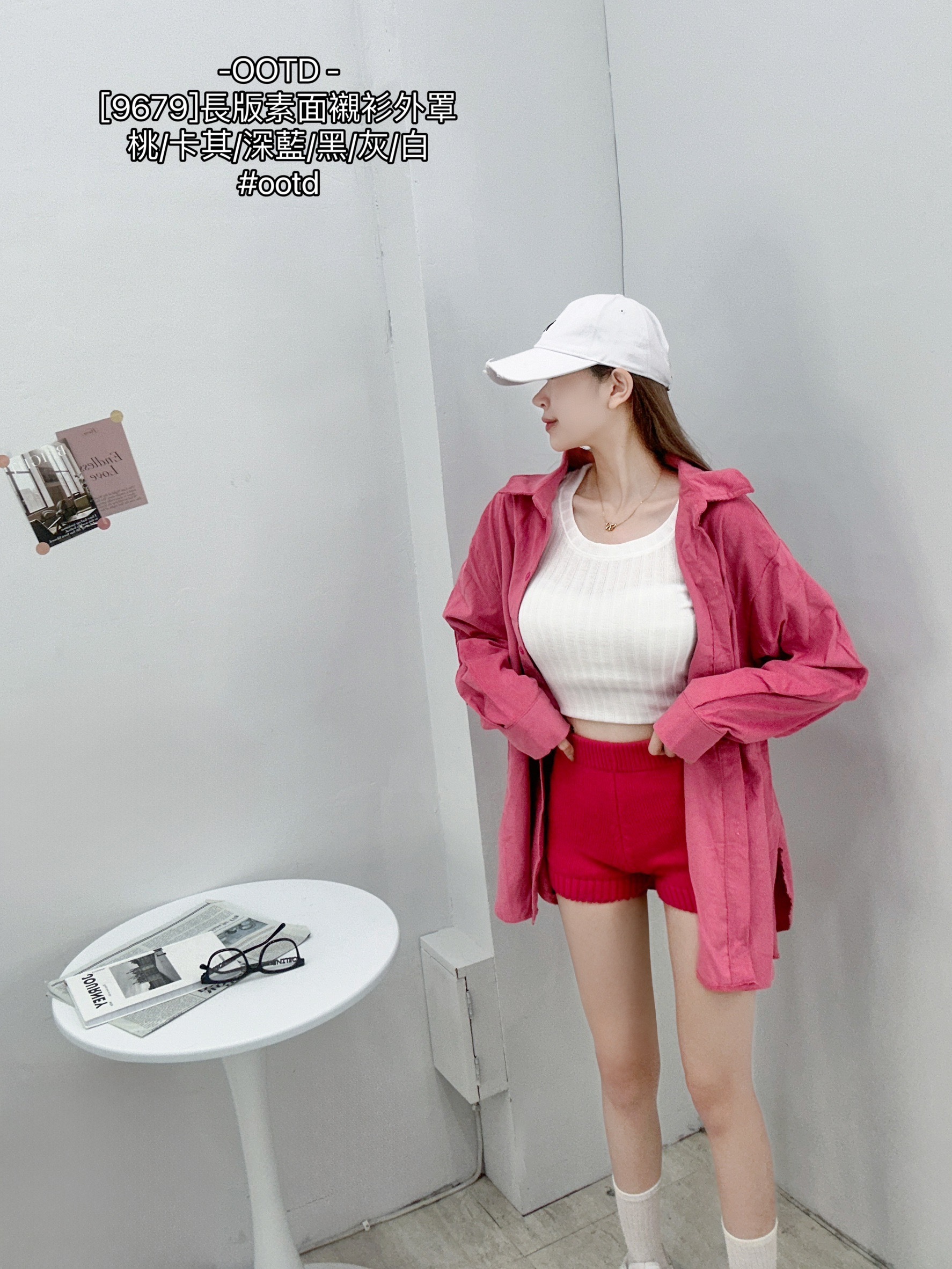 [9679]長版素面襯衫外罩 (6)