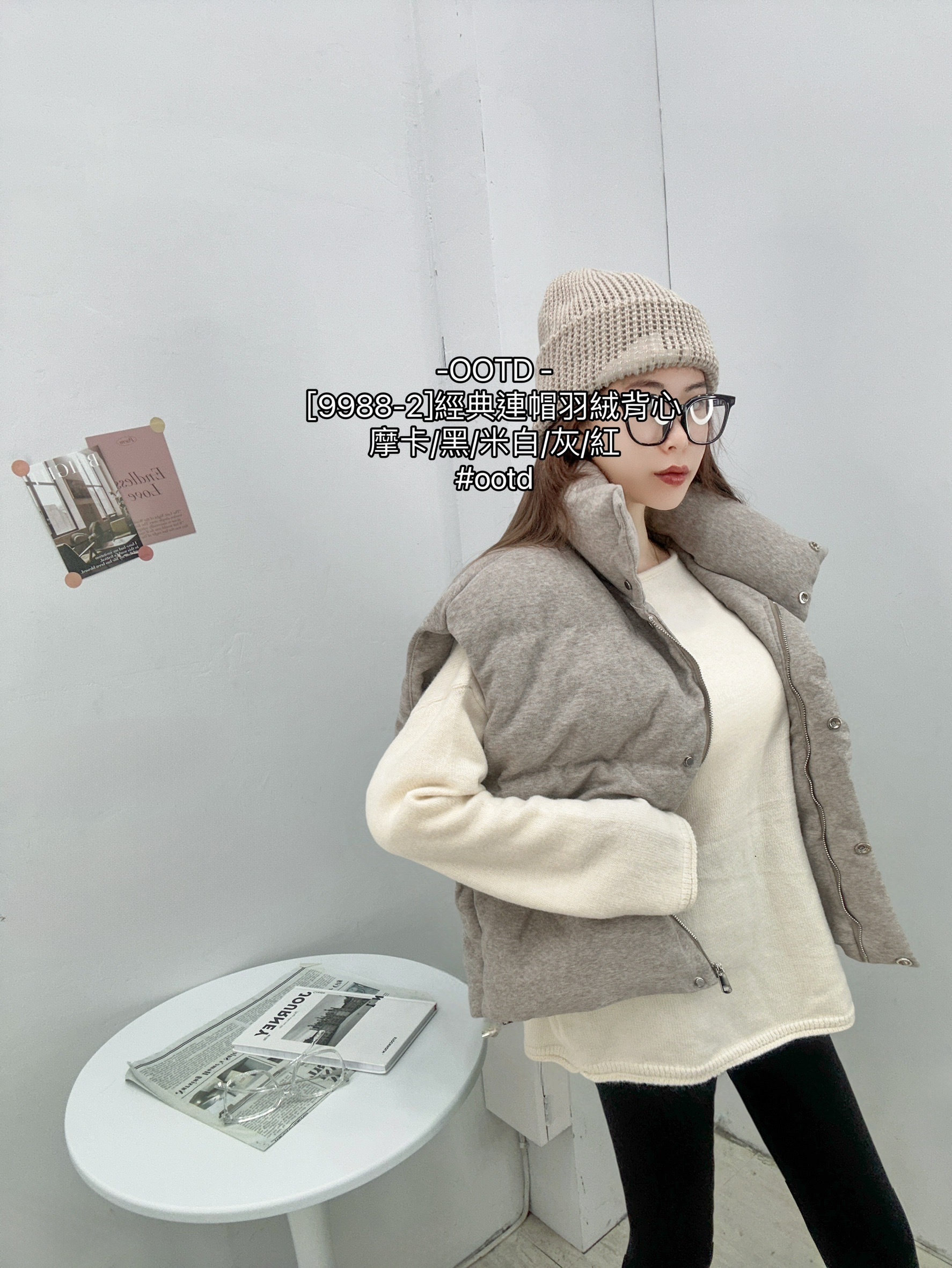 [9988-2]經典連帽羽絨背心 (4)