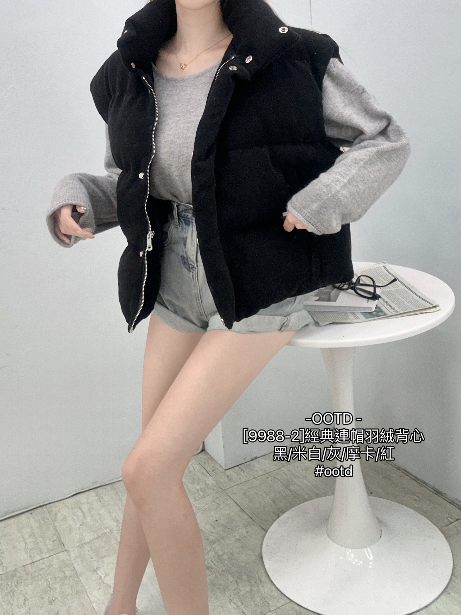 [9988-2]經典連帽羽絨背心 (13)