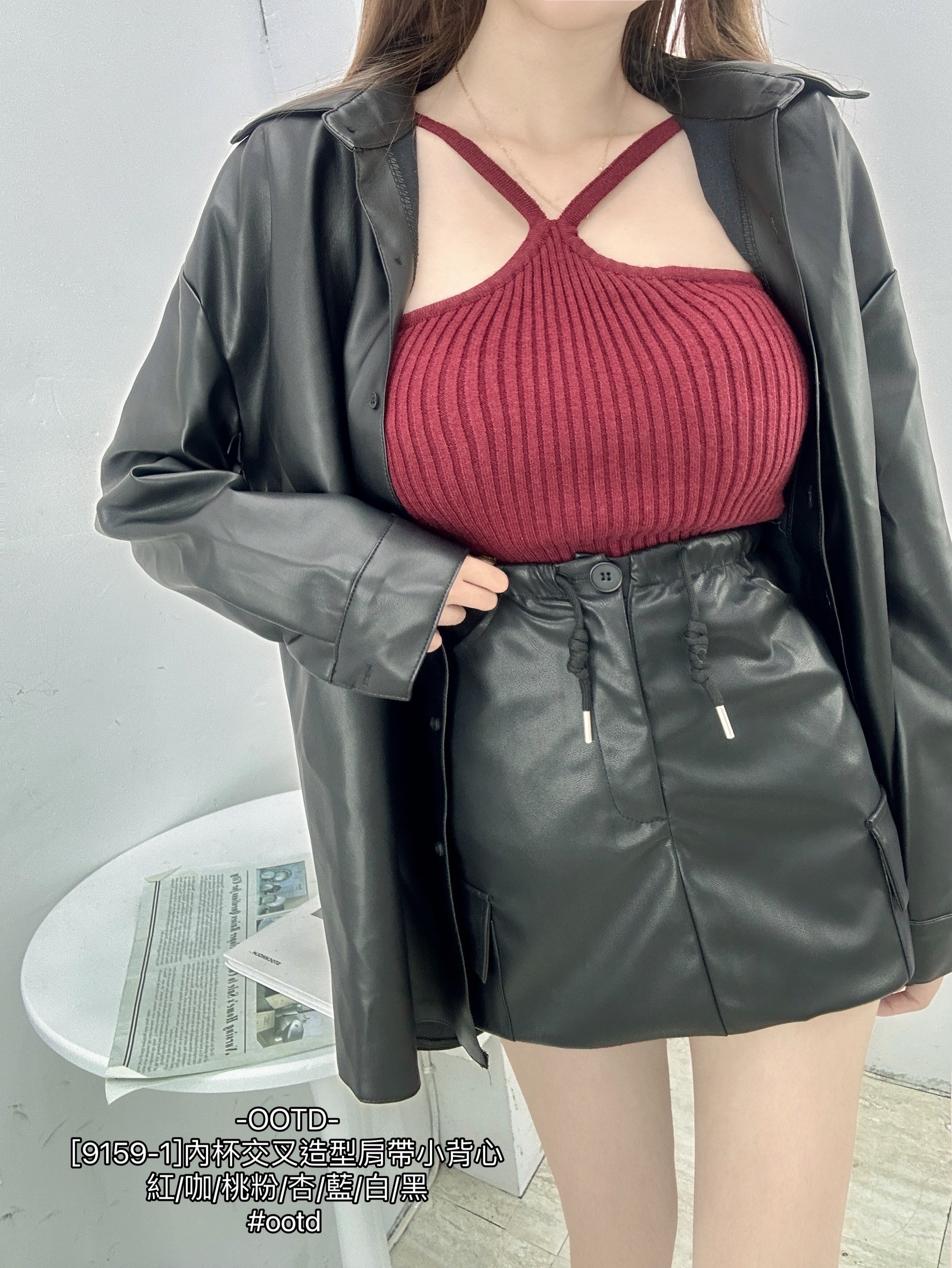 [9159-1]內杯交叉造型肩帶小背心 (8)