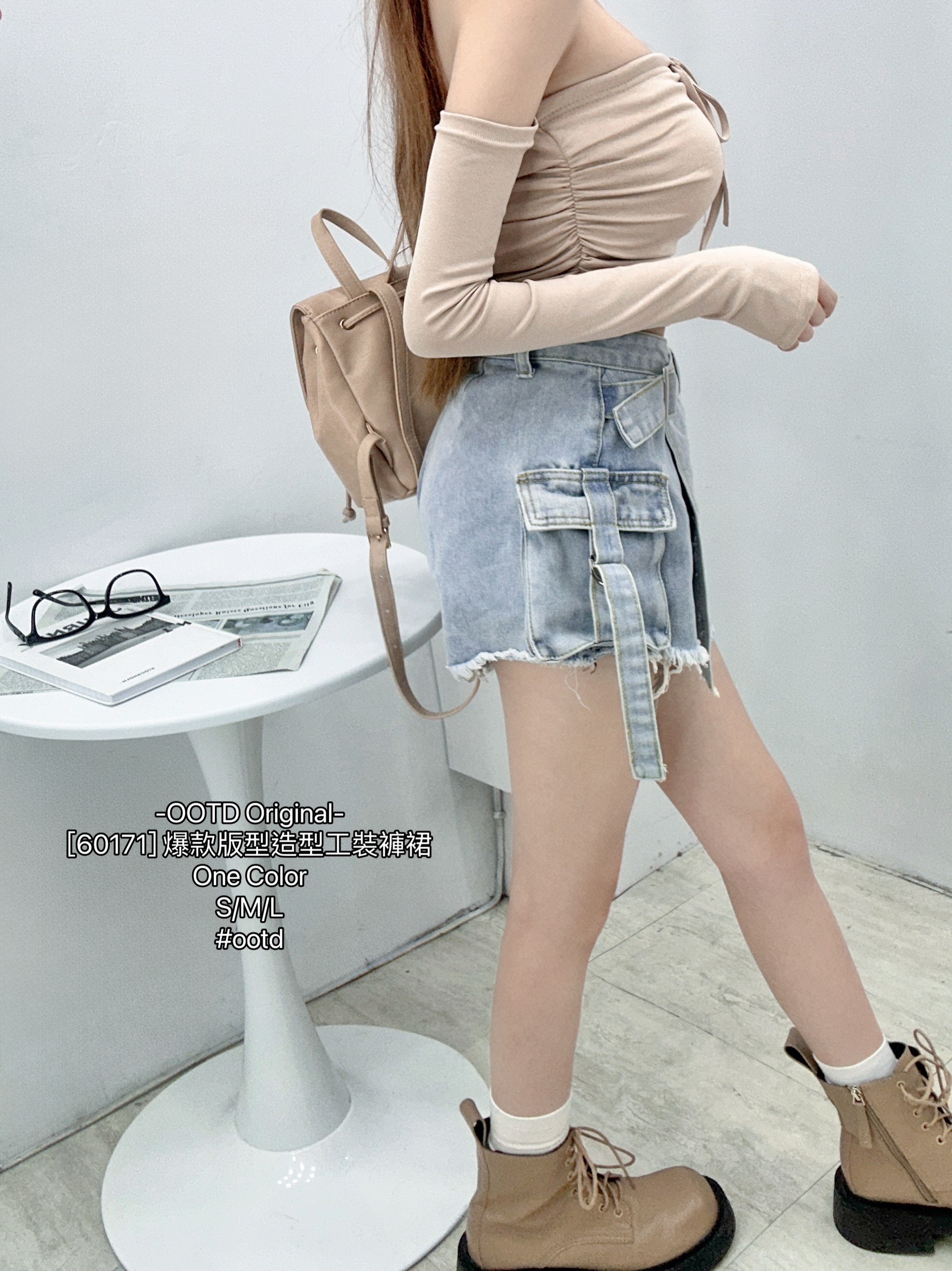 [60171] 爆款版型造型工裝褲裙 (4)
