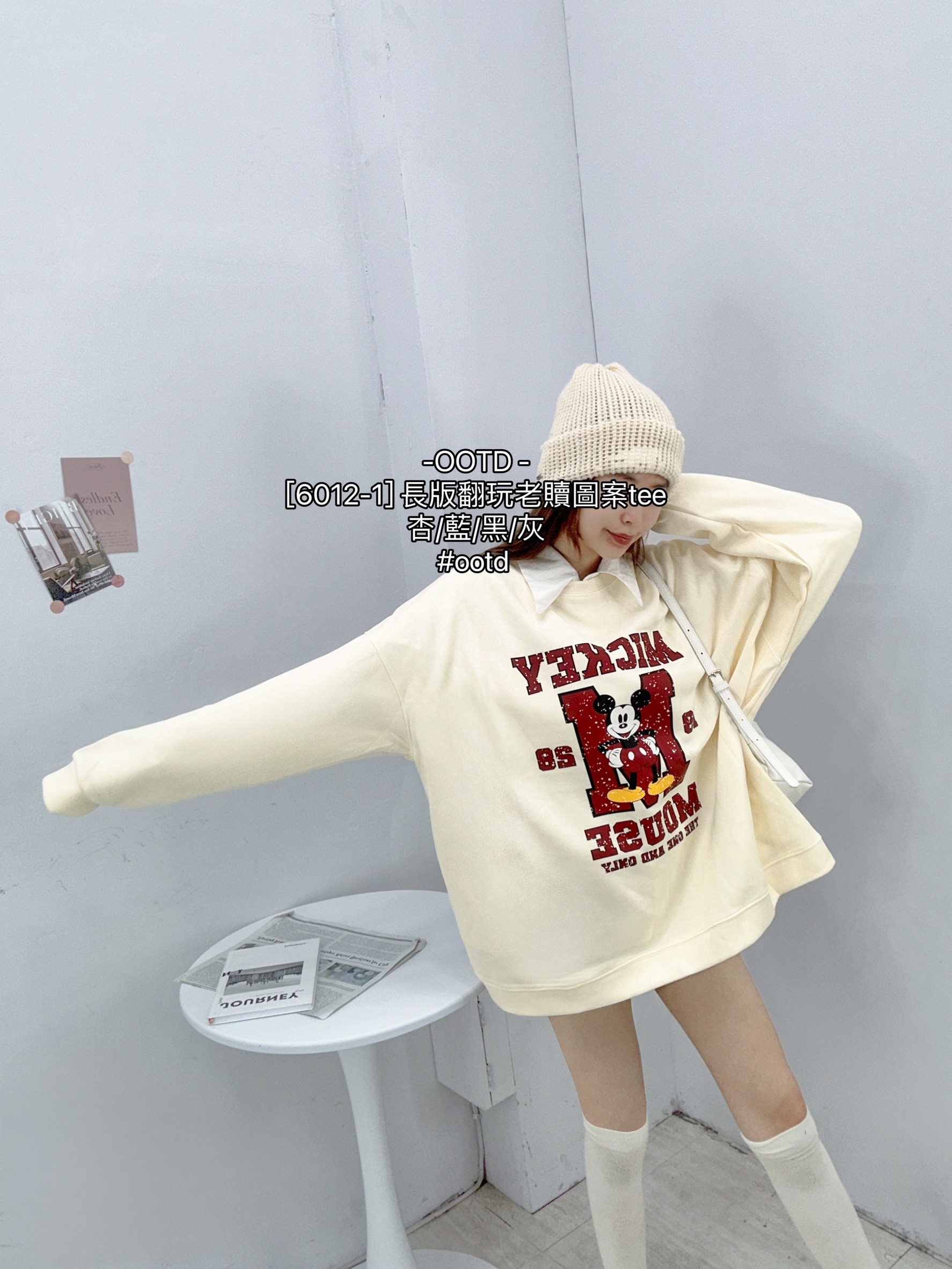 [6012-1] 長版翻玩老贖圖案tee (4)