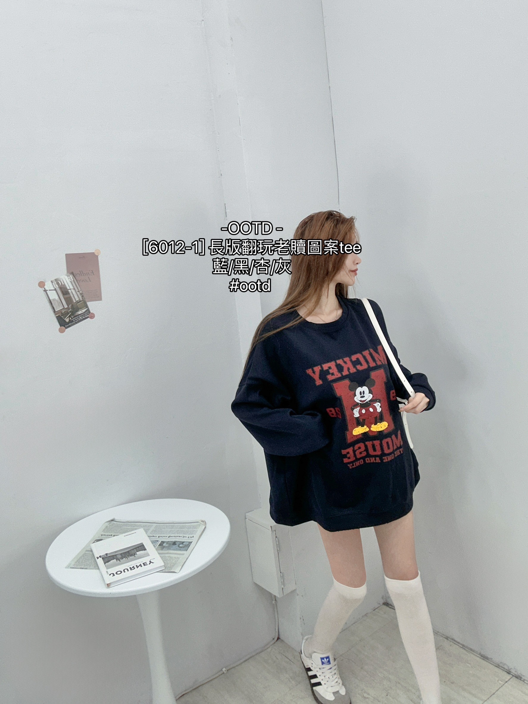 [6012-1] 長版翻玩老贖圖案tee (6)