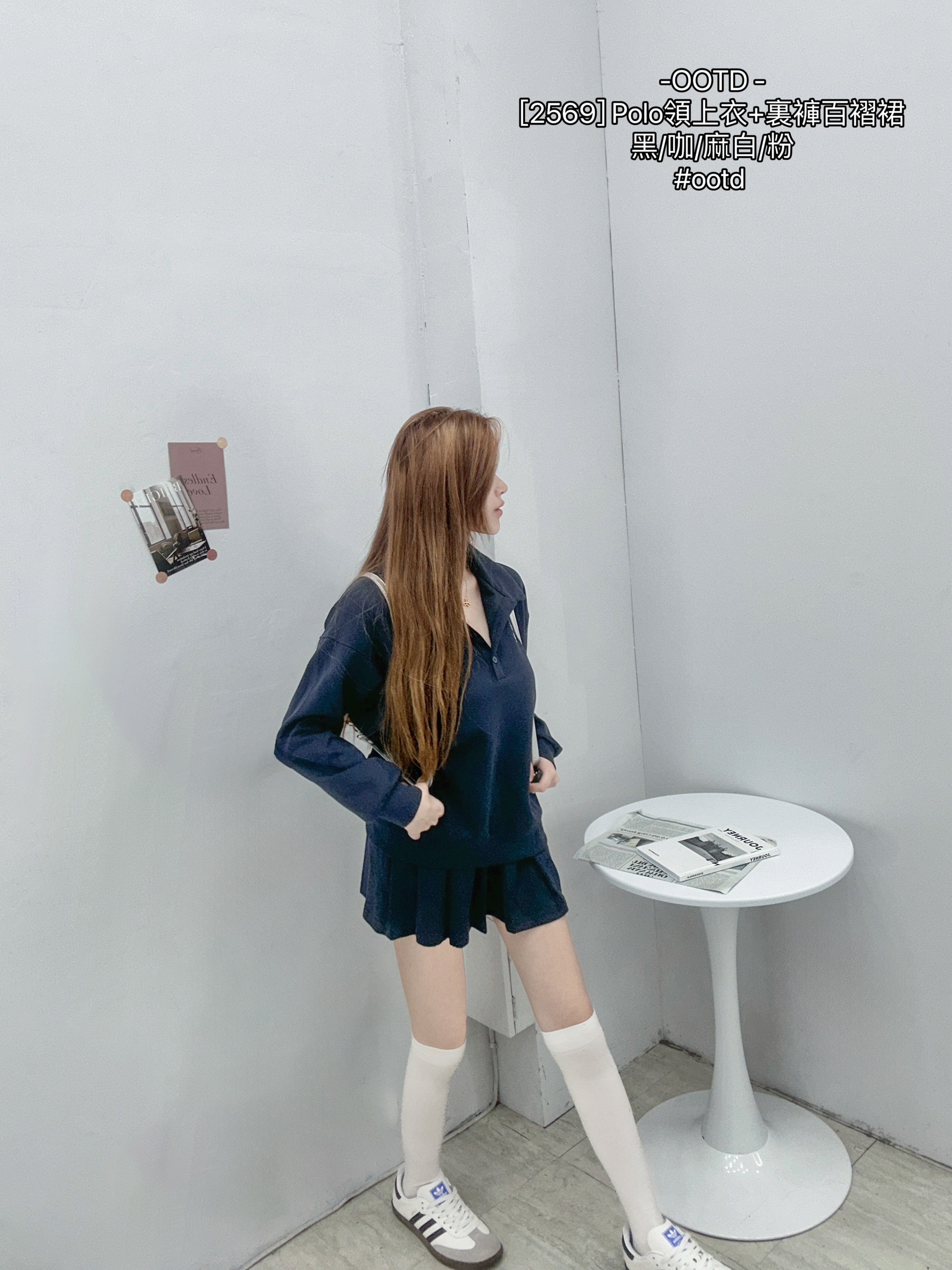 [2569] Polo領上衣+裏褲百褶裙 (7)