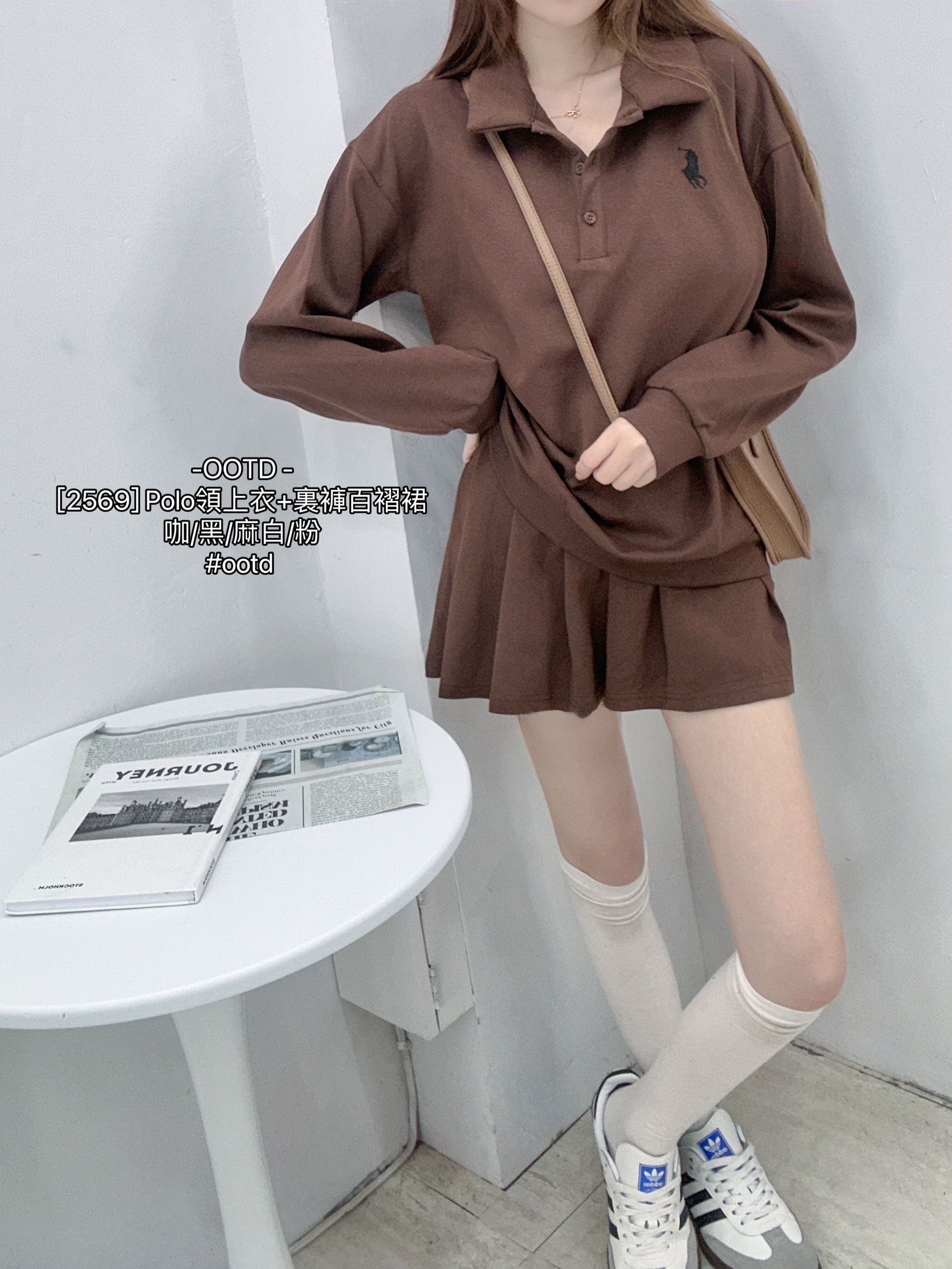 [2569] Polo領上衣+裏褲百褶裙 (5)