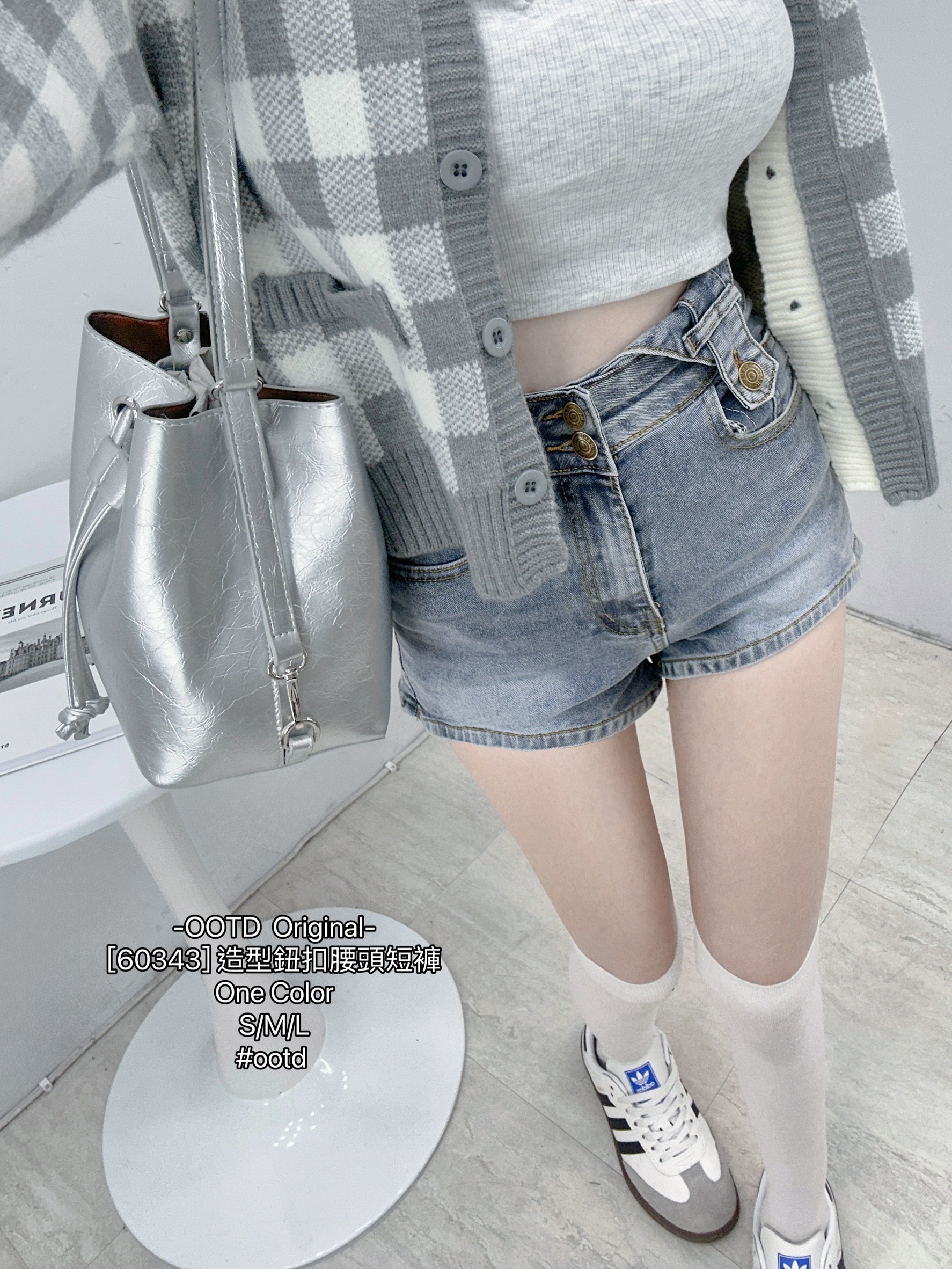 [60343] 造型鈕扣腰頭短褲 (3)