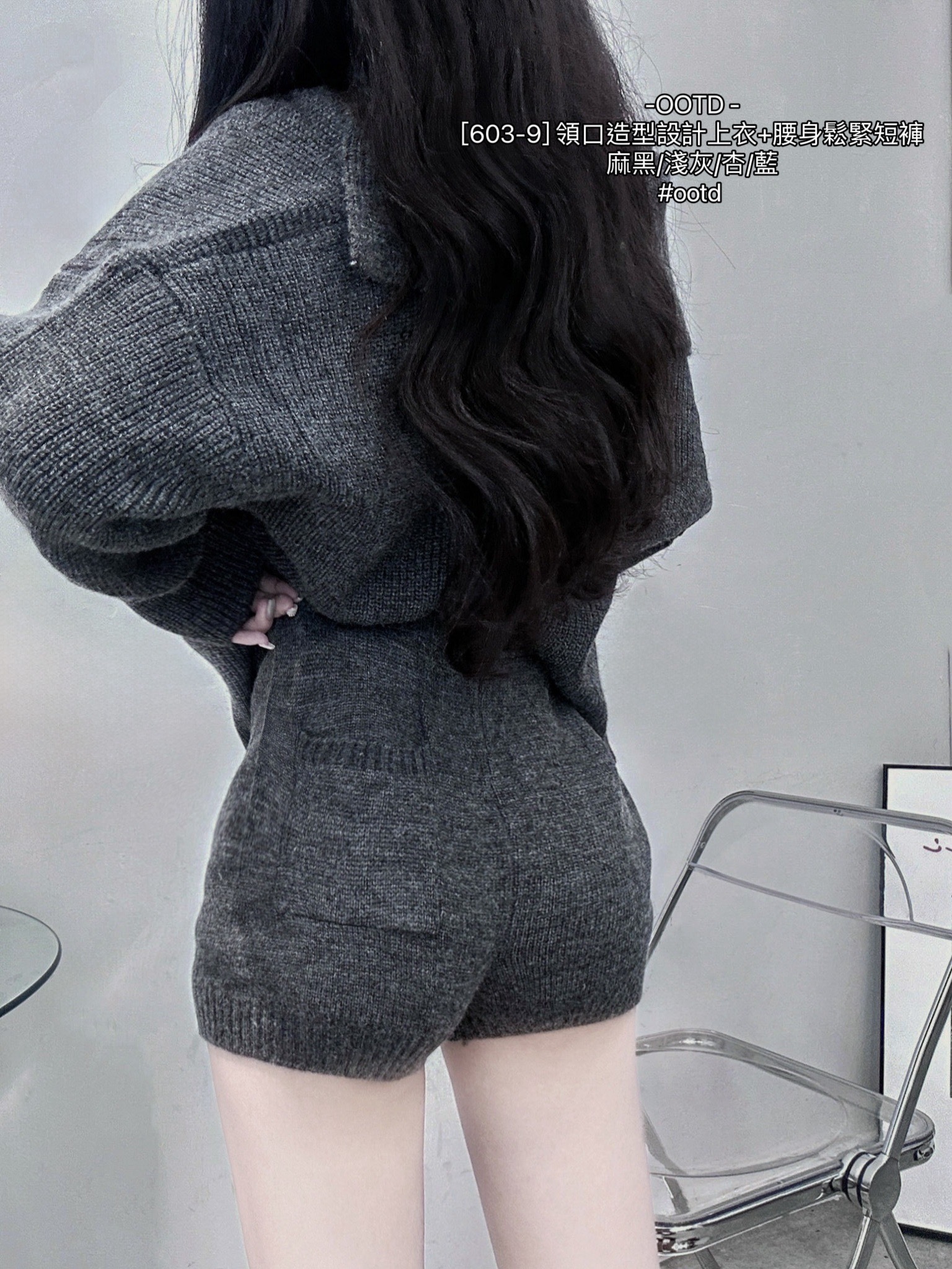 [603-9] 領口造型設計上衣+腰身鬆緊短褲 (6)