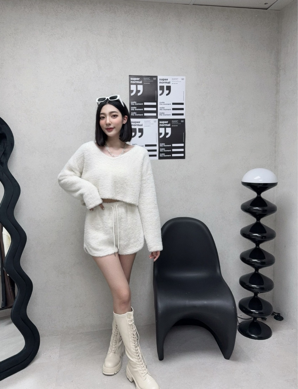 10305406『訂製款』軟綿綿雪泥貂毛短褲套裝 (4)