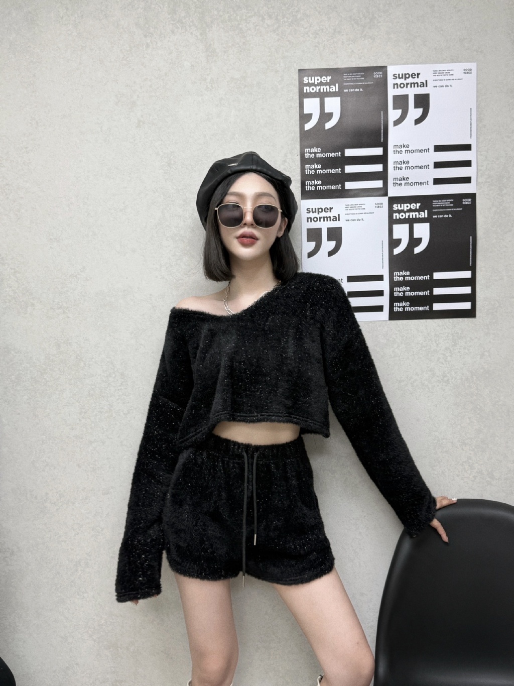 10305406『訂製款』軟綿綿雪泥貂毛短褲套裝 (2)