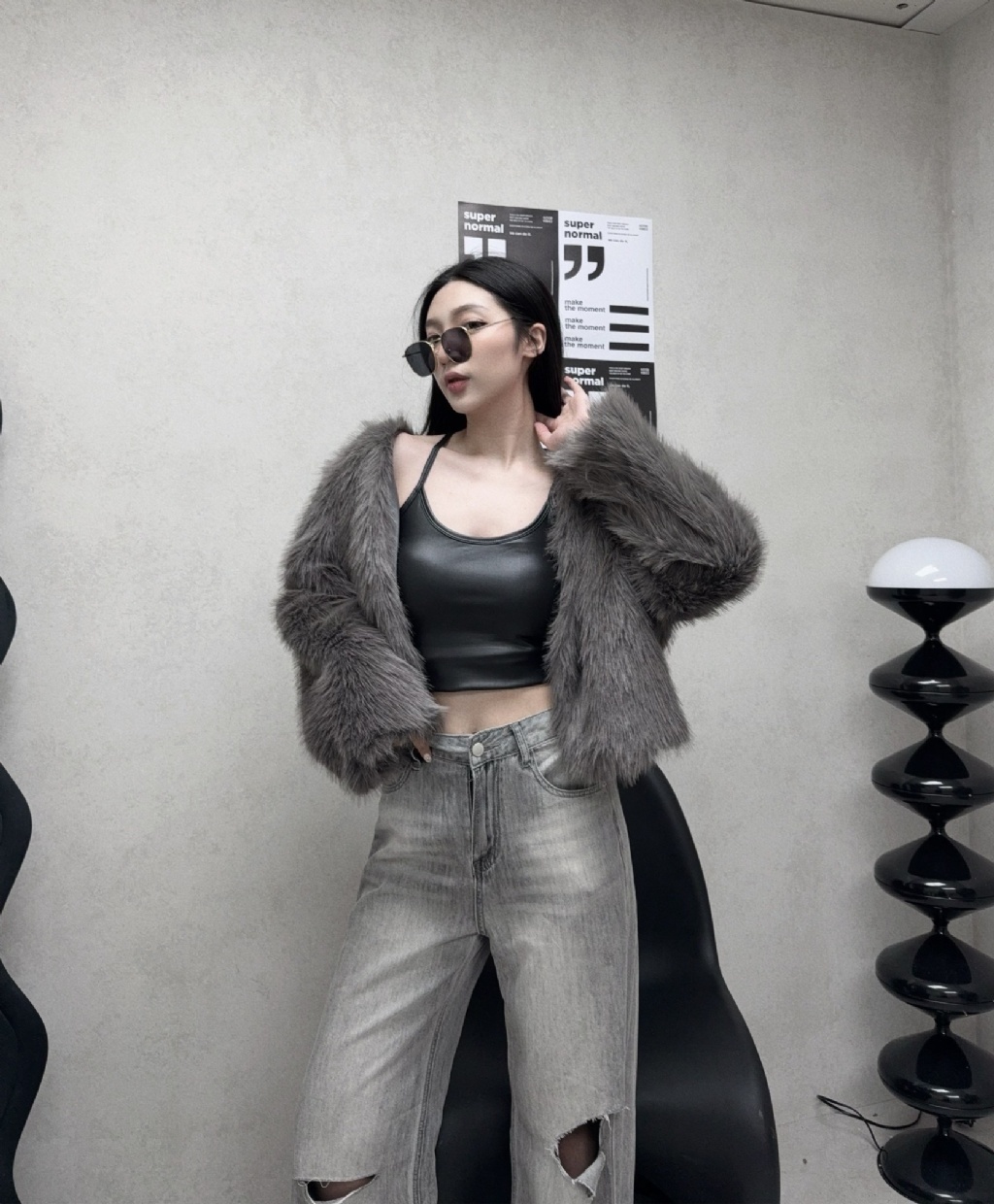 1030699『選品』奢華高質感毛毛短版外套 (4)