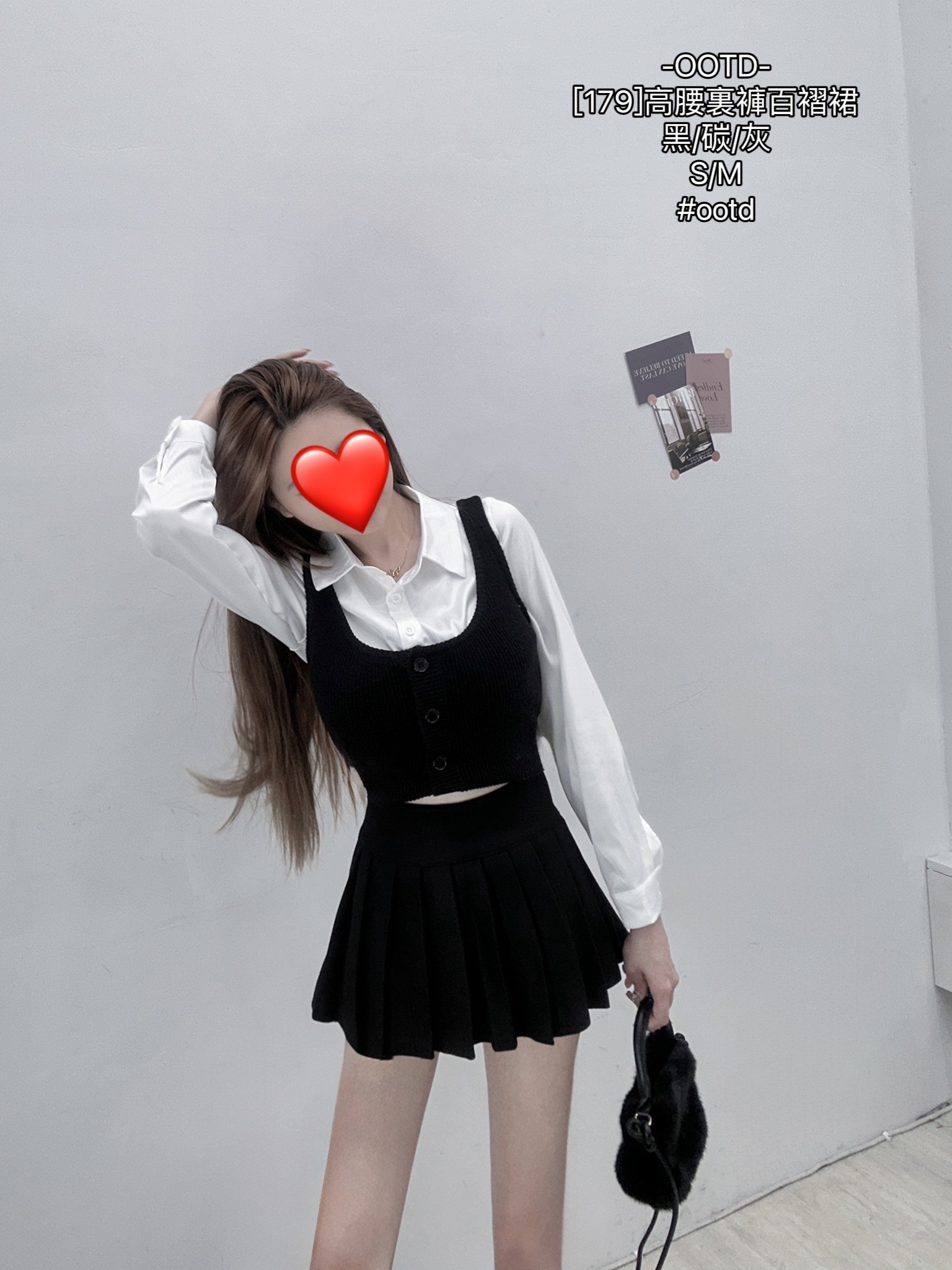 [179]高腰裏褲百褶裙 (5)