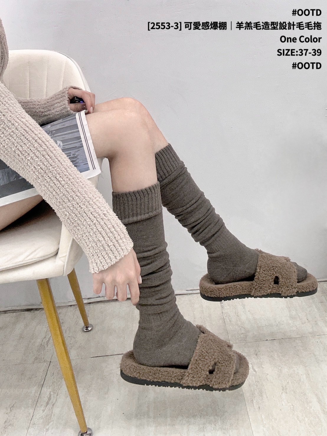[2553-3] 可愛感爆棚｜羊羔毛造型設計毛毛拖 (4)