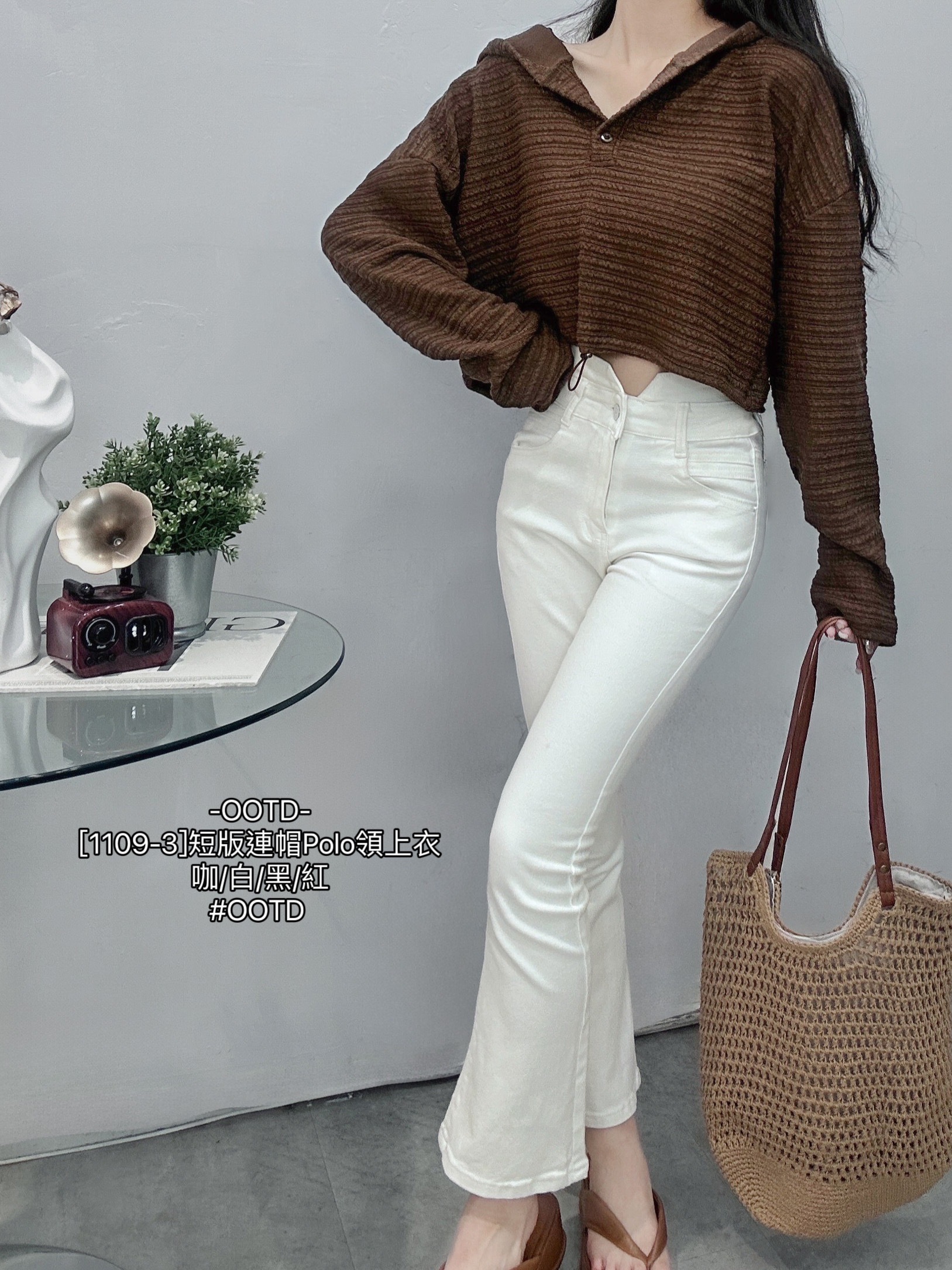 [1109-3]短版連帽Polo領上衣 (6)