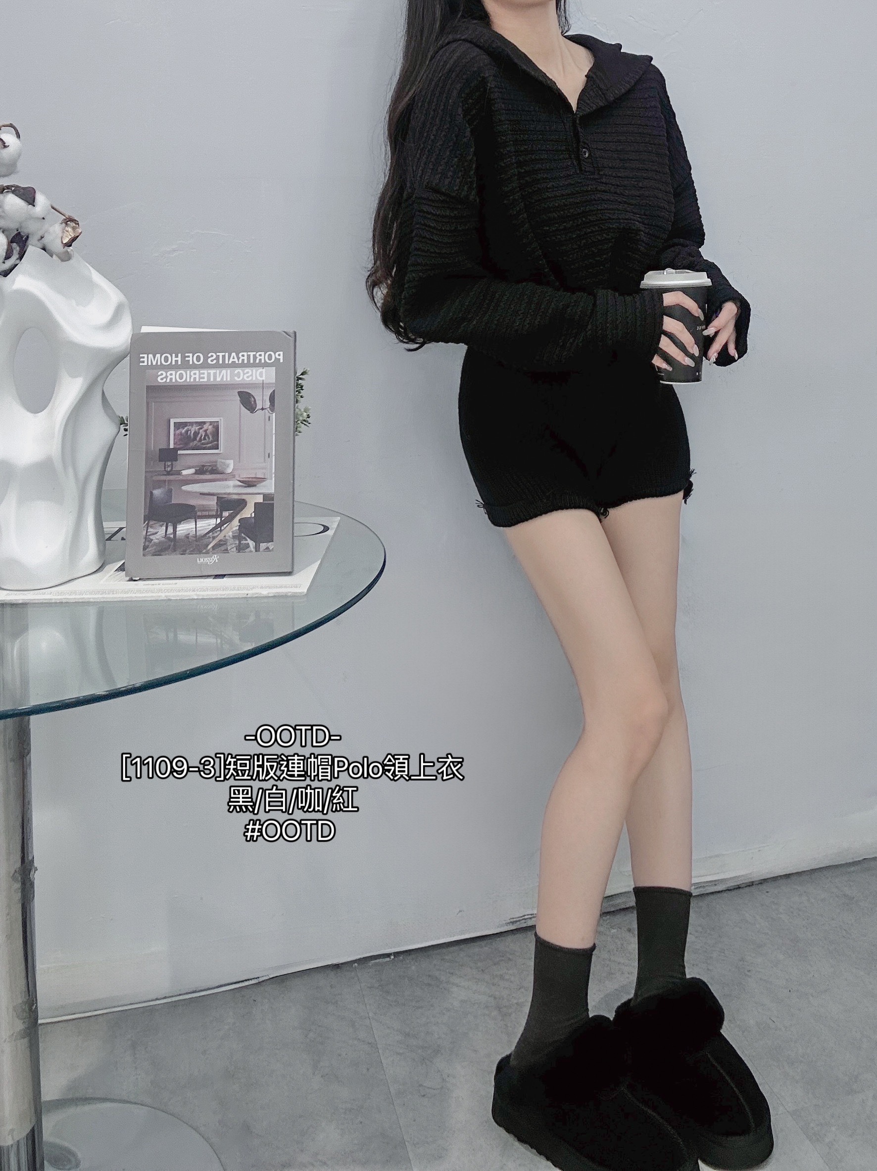 [1109-3]短版連帽Polo領上衣 (7)