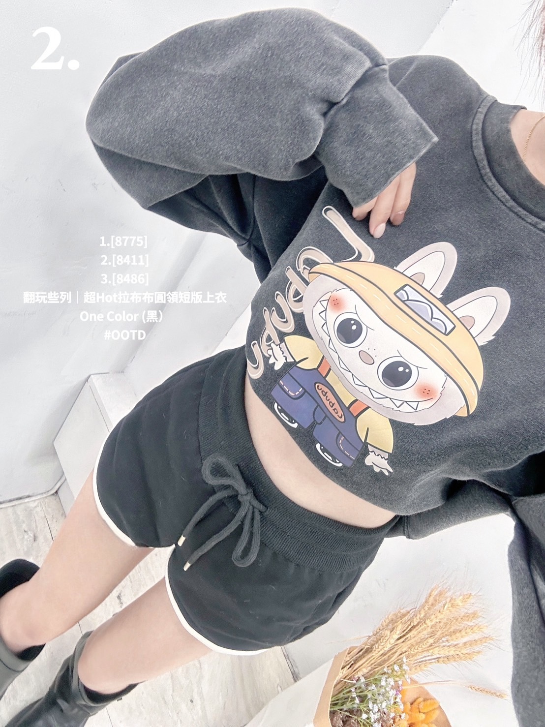 [8486]翻玩些列｜超Hot拉布布圓領短版上衣 (3)