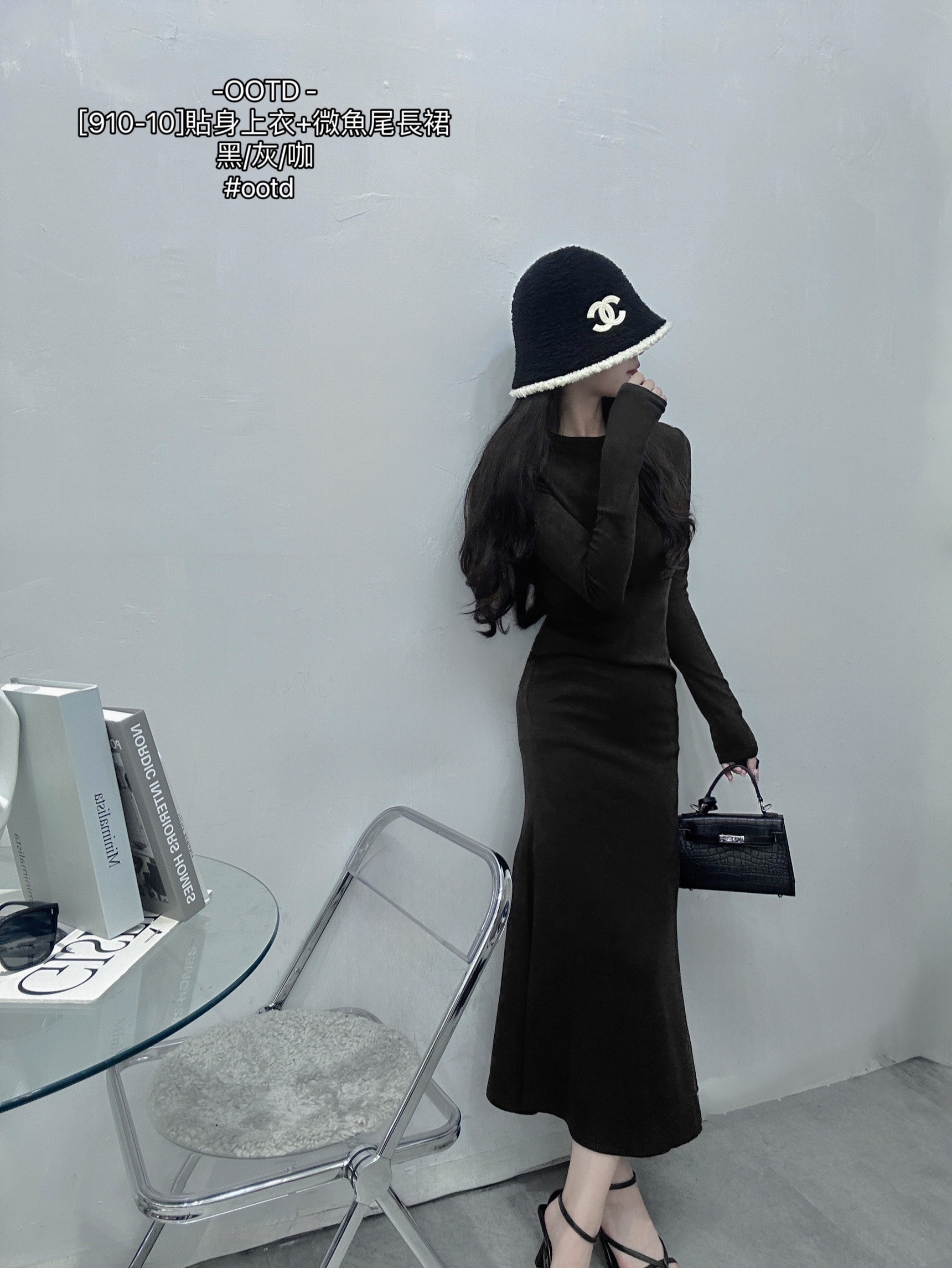 [910-10]貼身上衣+微魚尾長裙 (5)