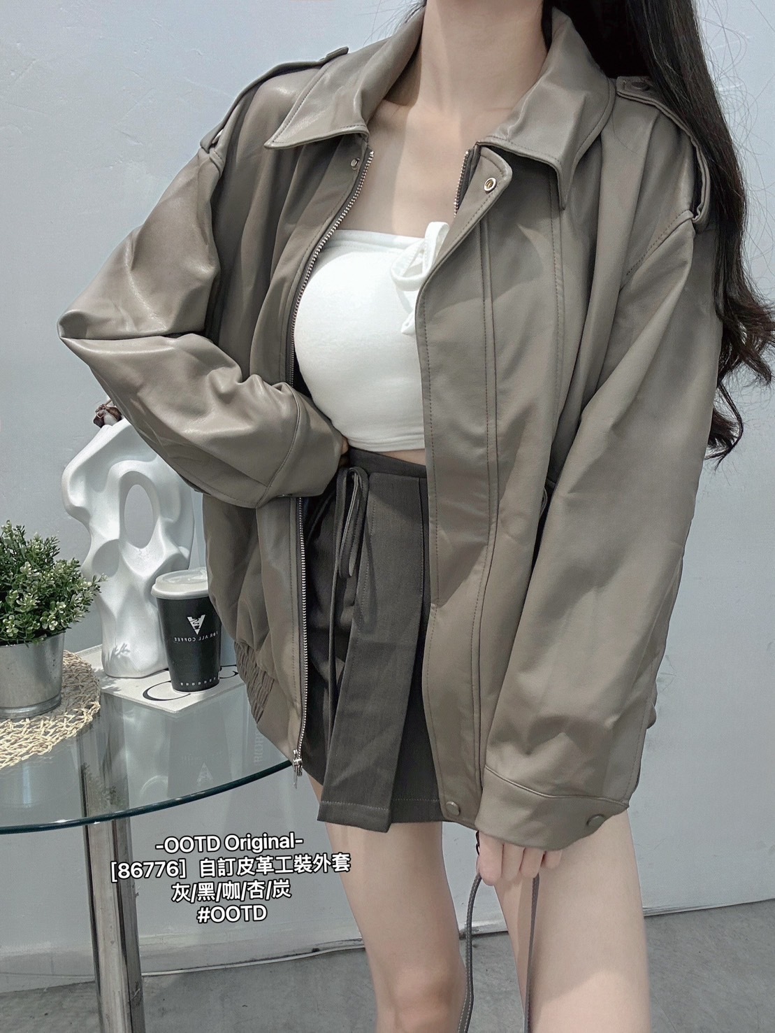 [86776］自訂皮革工裝外套 (2)