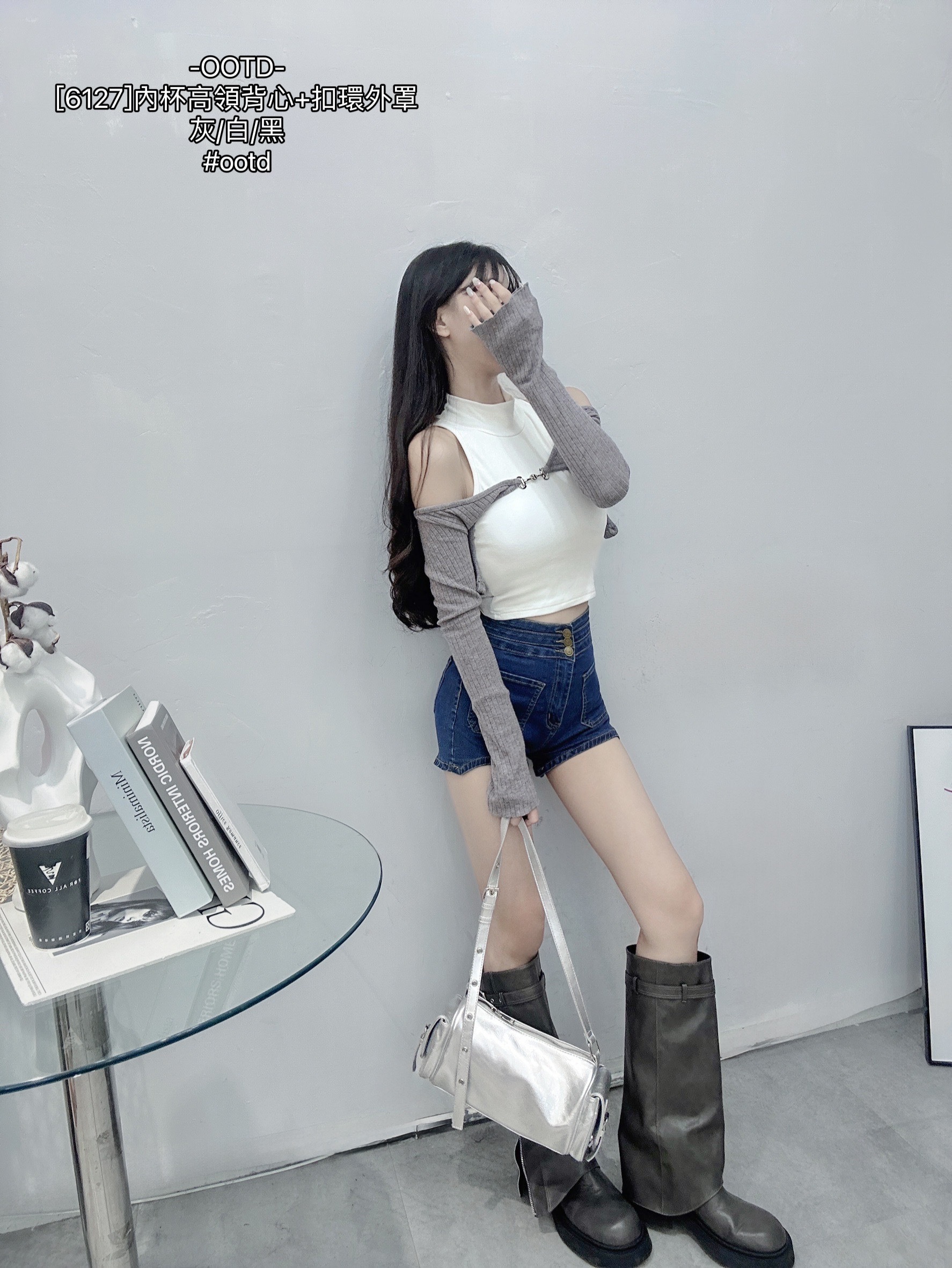 [6127]內杯高領背心+扣環外罩 (4)