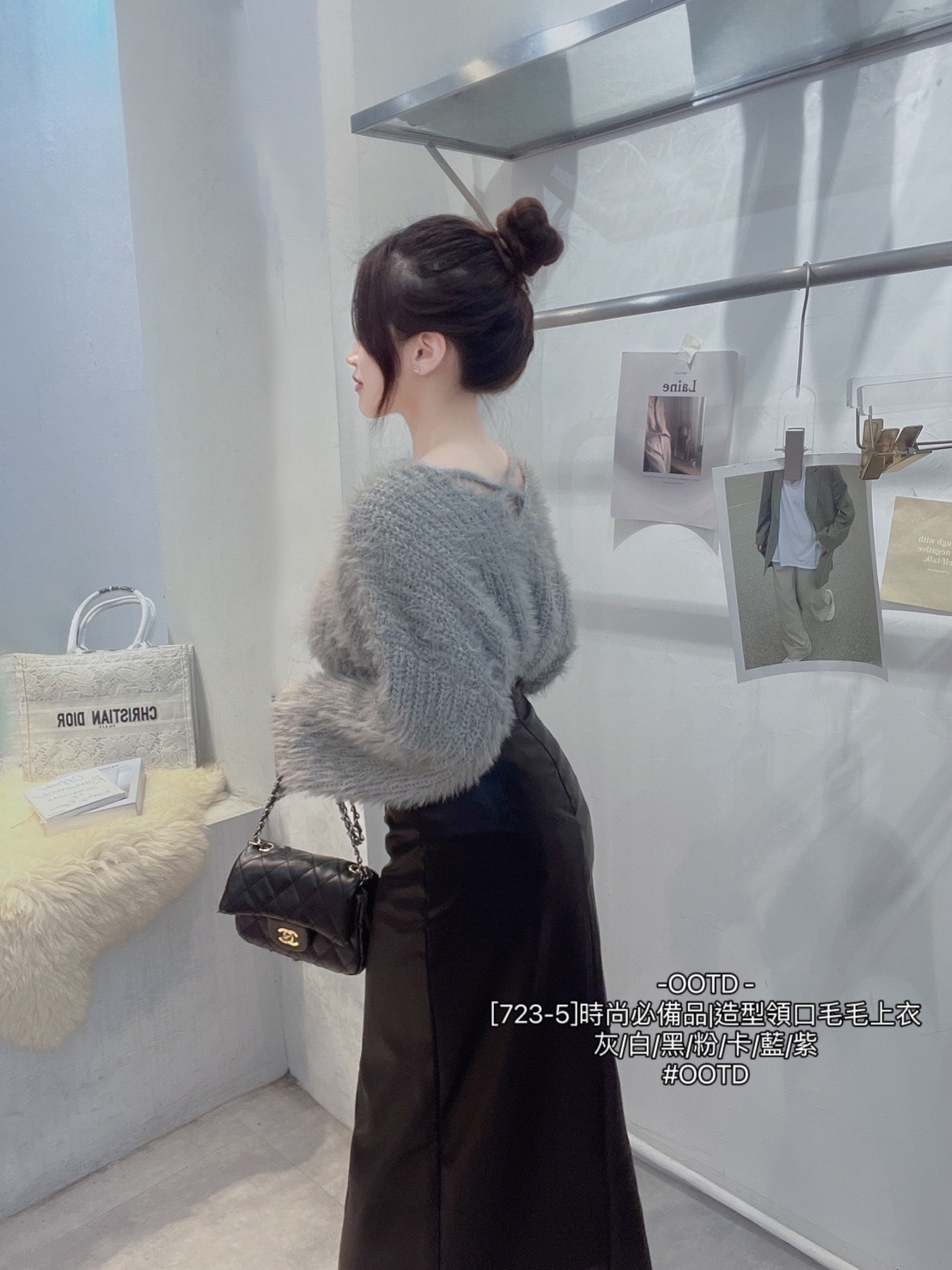 [723-5]時尚必備品造型領口毛毛上衣 (11)