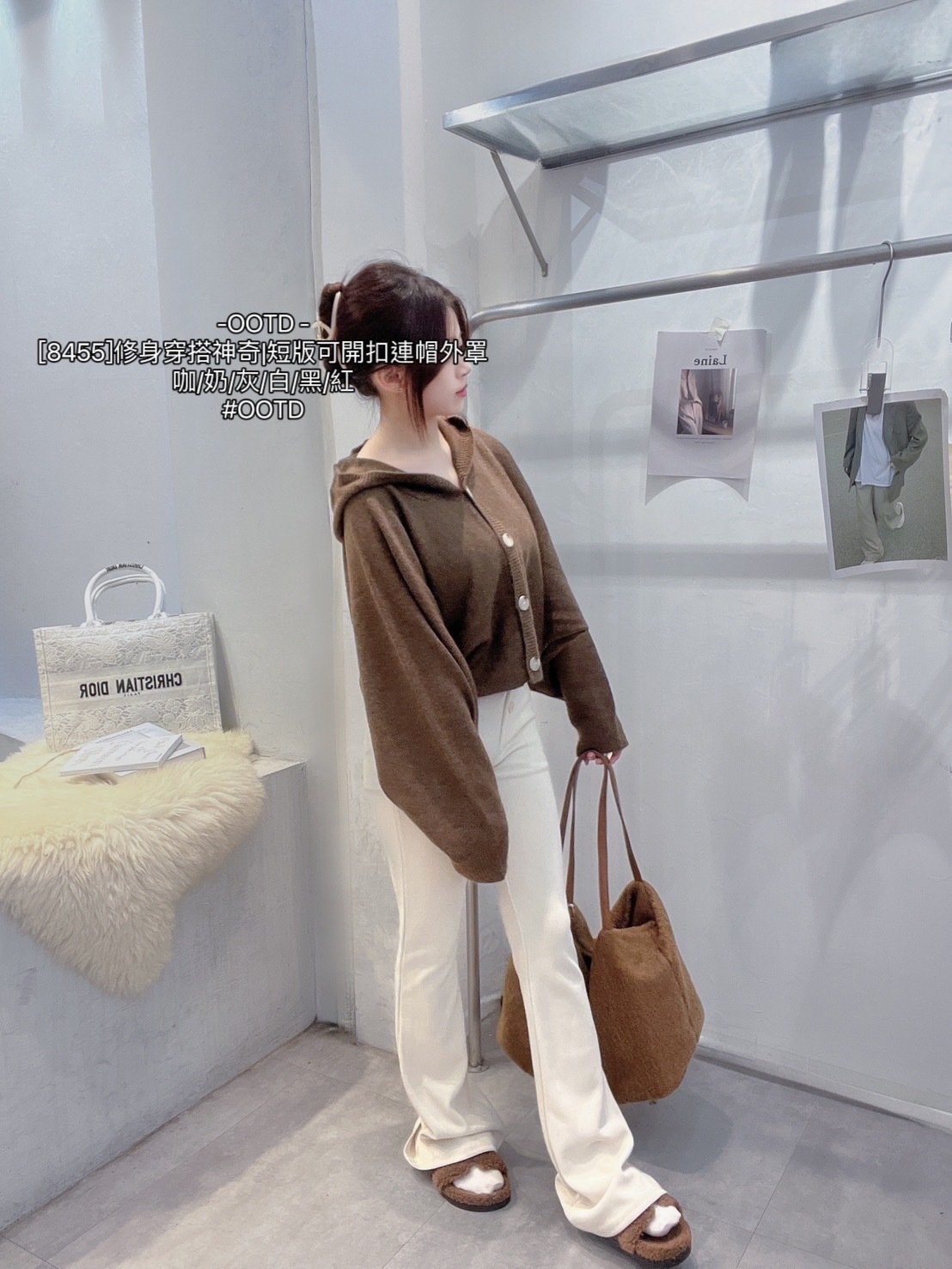 [8455]修身穿搭神奇短版可開扣連帽外罩 (7)