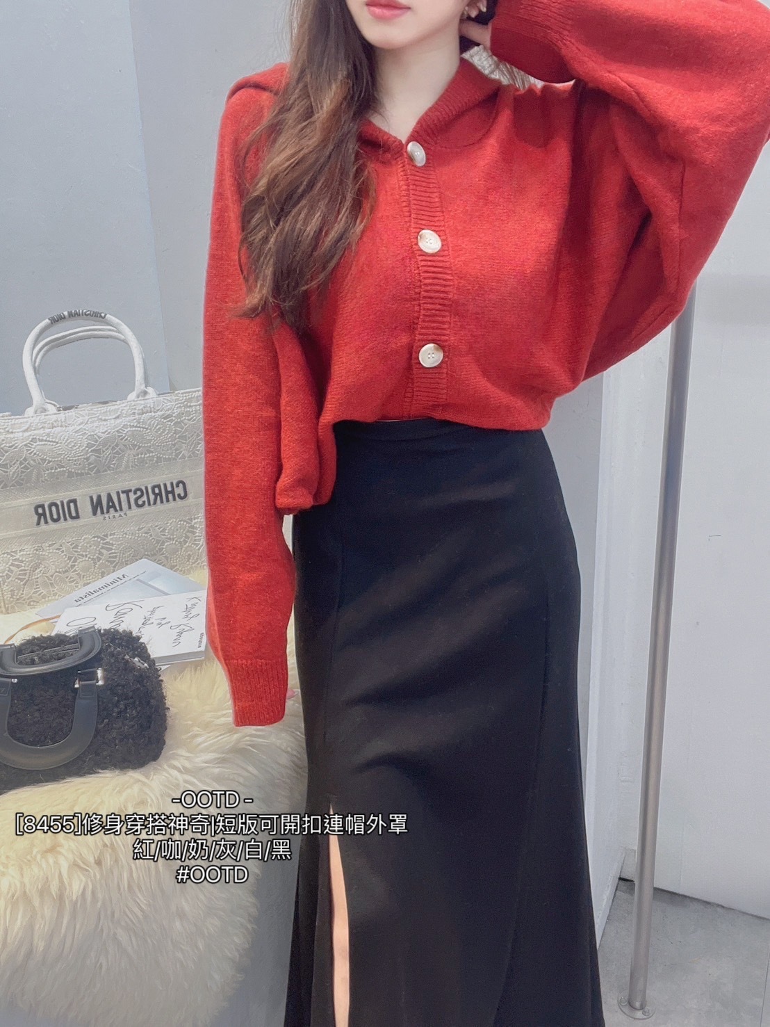 [8455]修身穿搭神奇短版可開扣連帽外罩 (9)