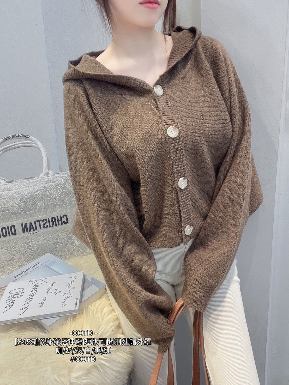 [8455]修身穿搭神奇短版可開扣連帽外罩 (8)