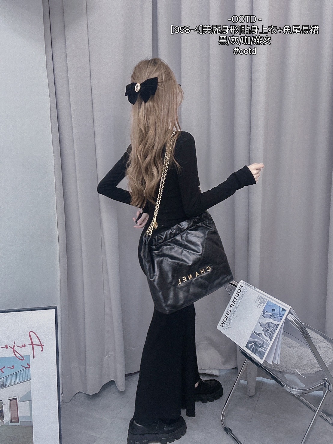 [958-4]美麗身形貼身上衣+魚尾長裙 (7)